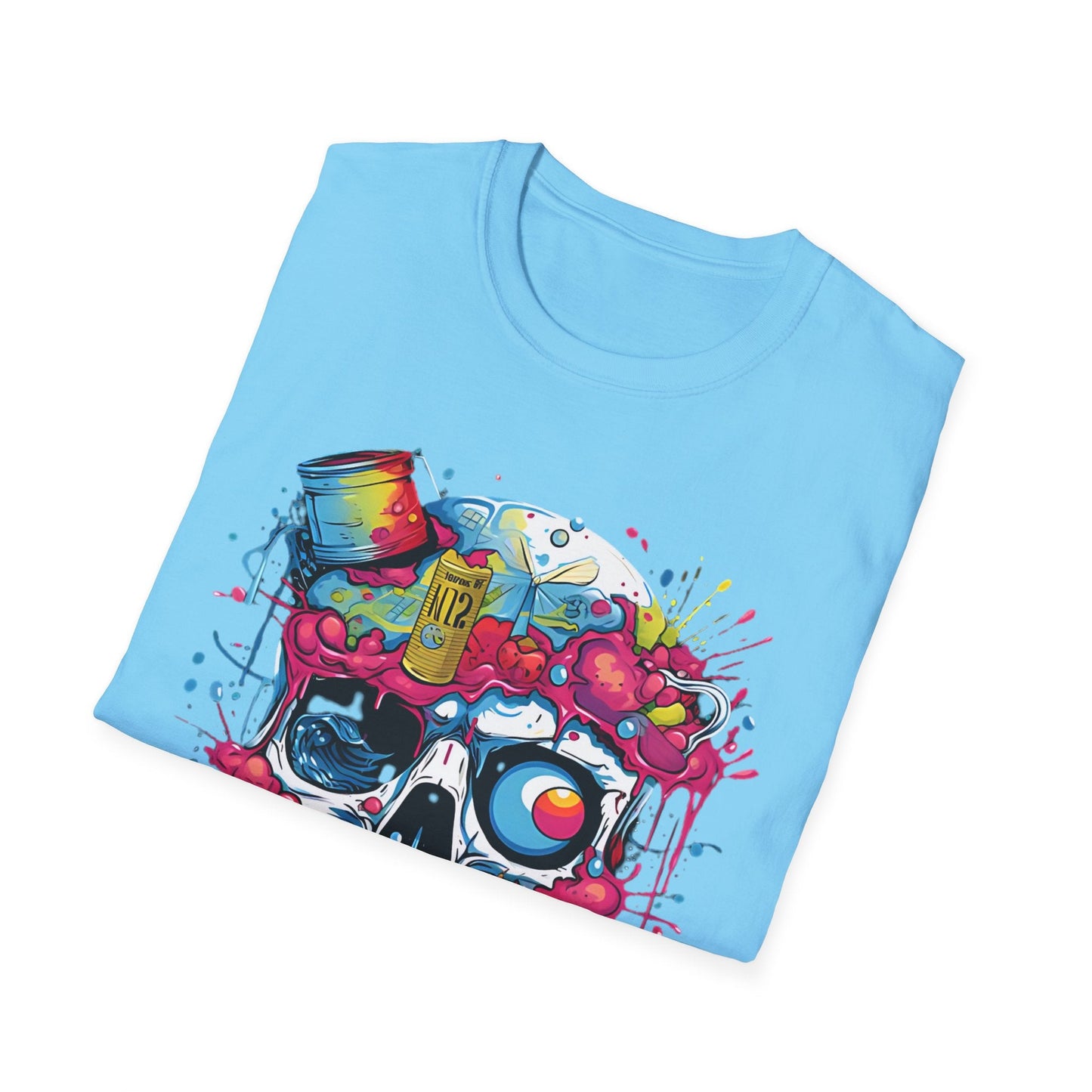 Skull Graphic Tee Shirt Unisex Skeleton Shirt Softstyle Cotton Comfort Everyday Wear Durable