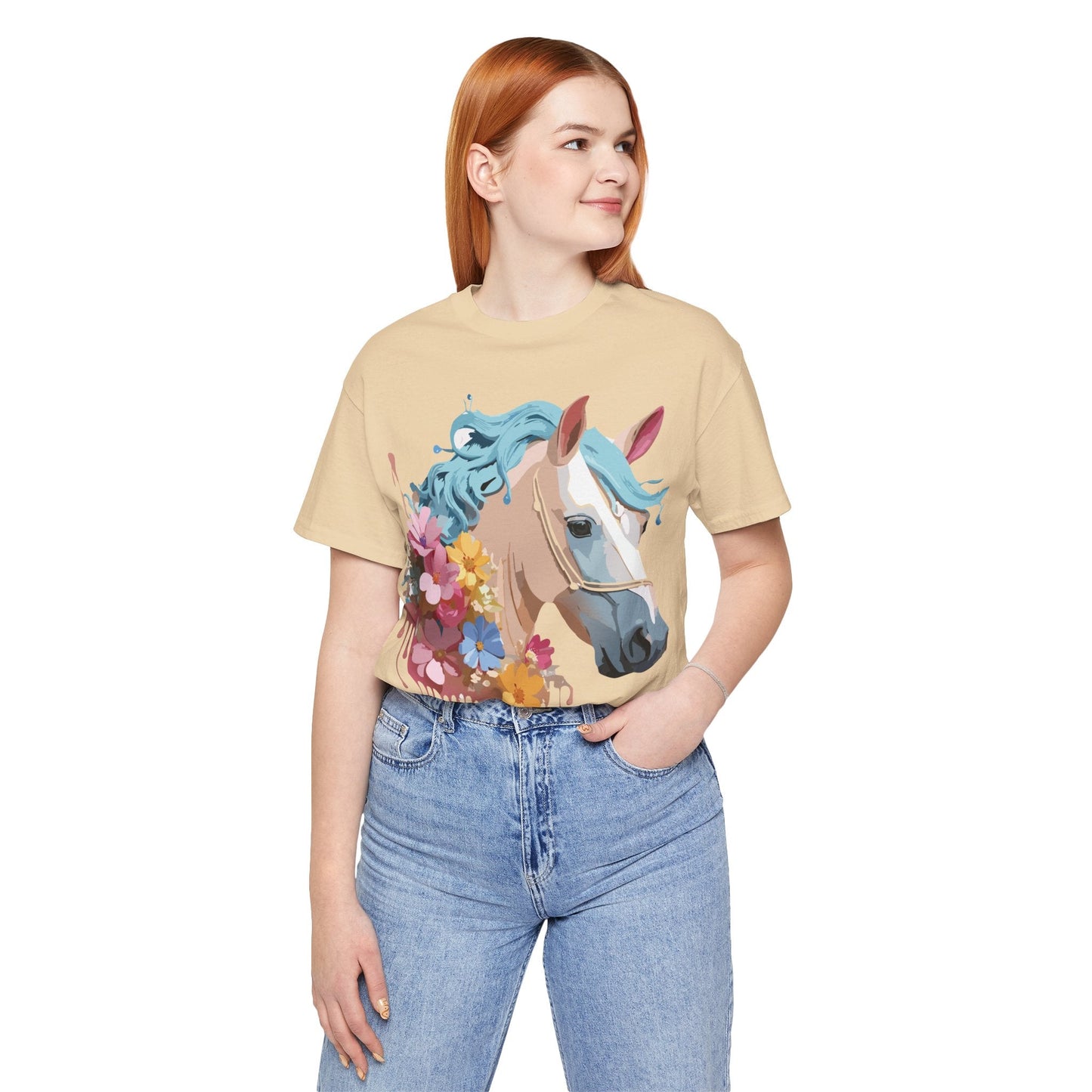 Horse Graphic Unisex 100 Cotton Vintage Animal Art T-Shirt 17