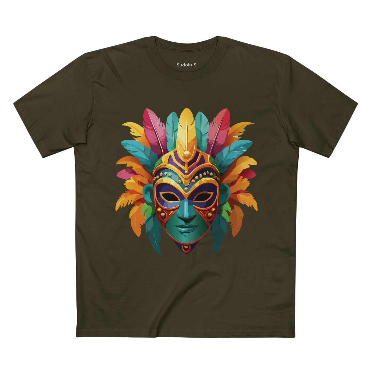Mask Graphic Unisex 100 Cotton Staple Tee 1