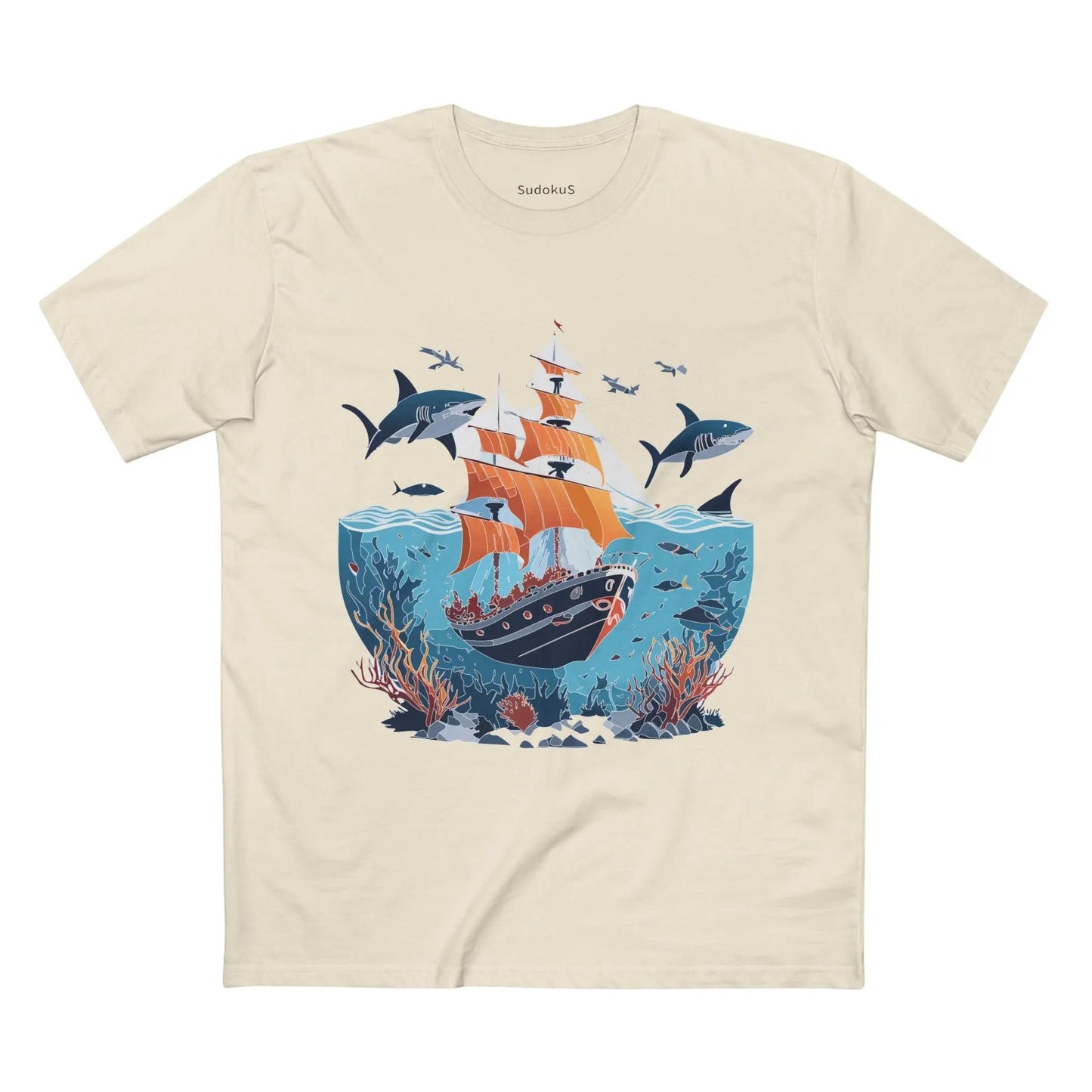 Ocean Coast Graphic Unisex 100 Cotton Staple Tee 22
