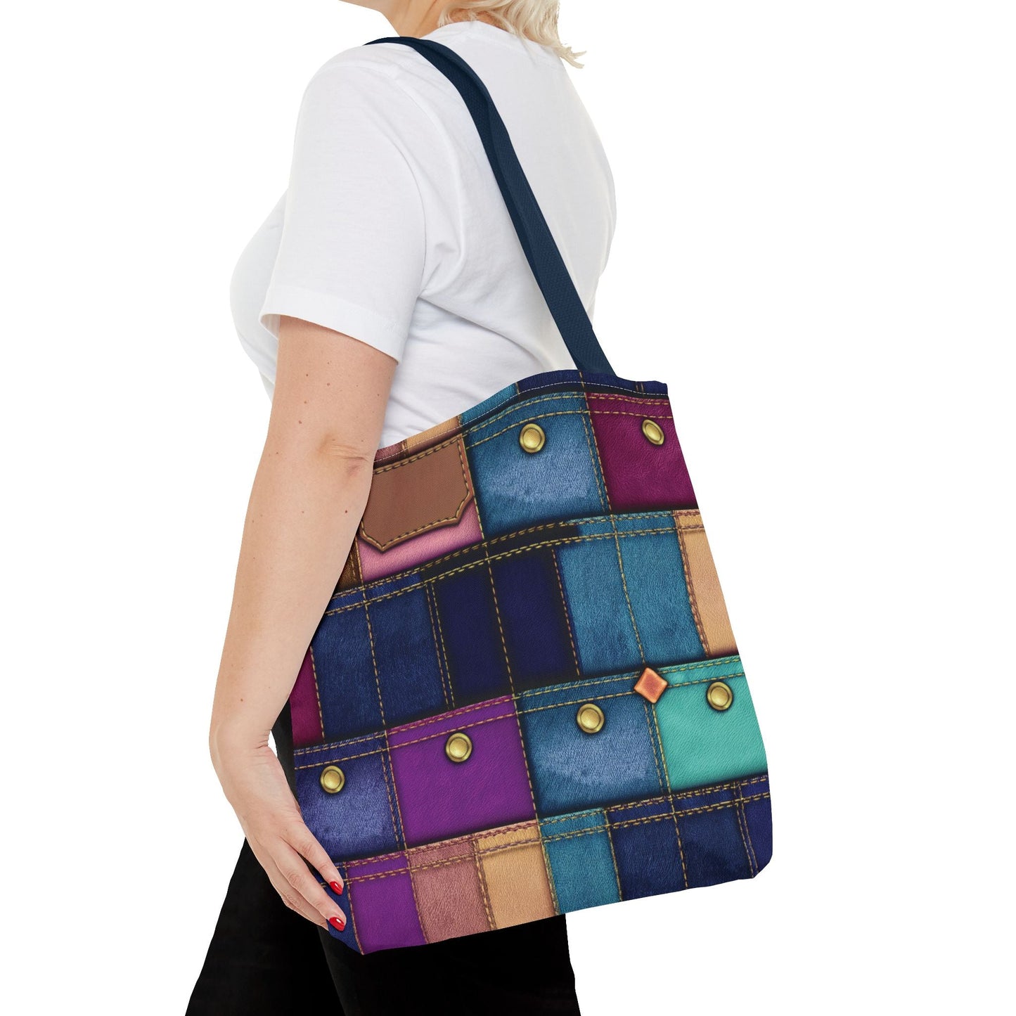 Denim Canvas Bag, Tote Bag Denim Printify