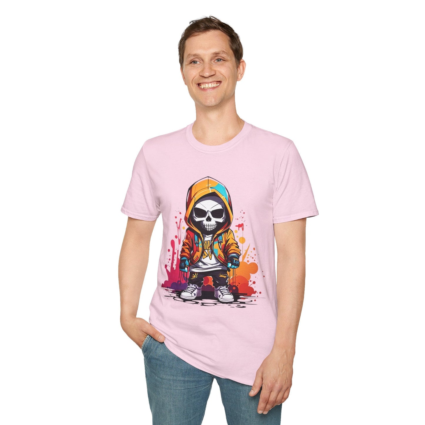 Skull Shirt Unisex Skeleton Graphic Tee Gildan Softstyle 64000 100 Percent Cotton