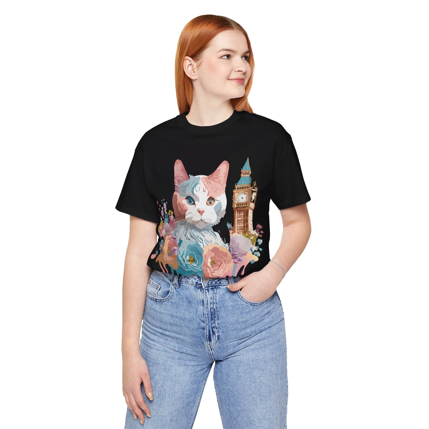 Unisex Cat Graphic Tee With Vintage Inspired Art By Adelpha Brand