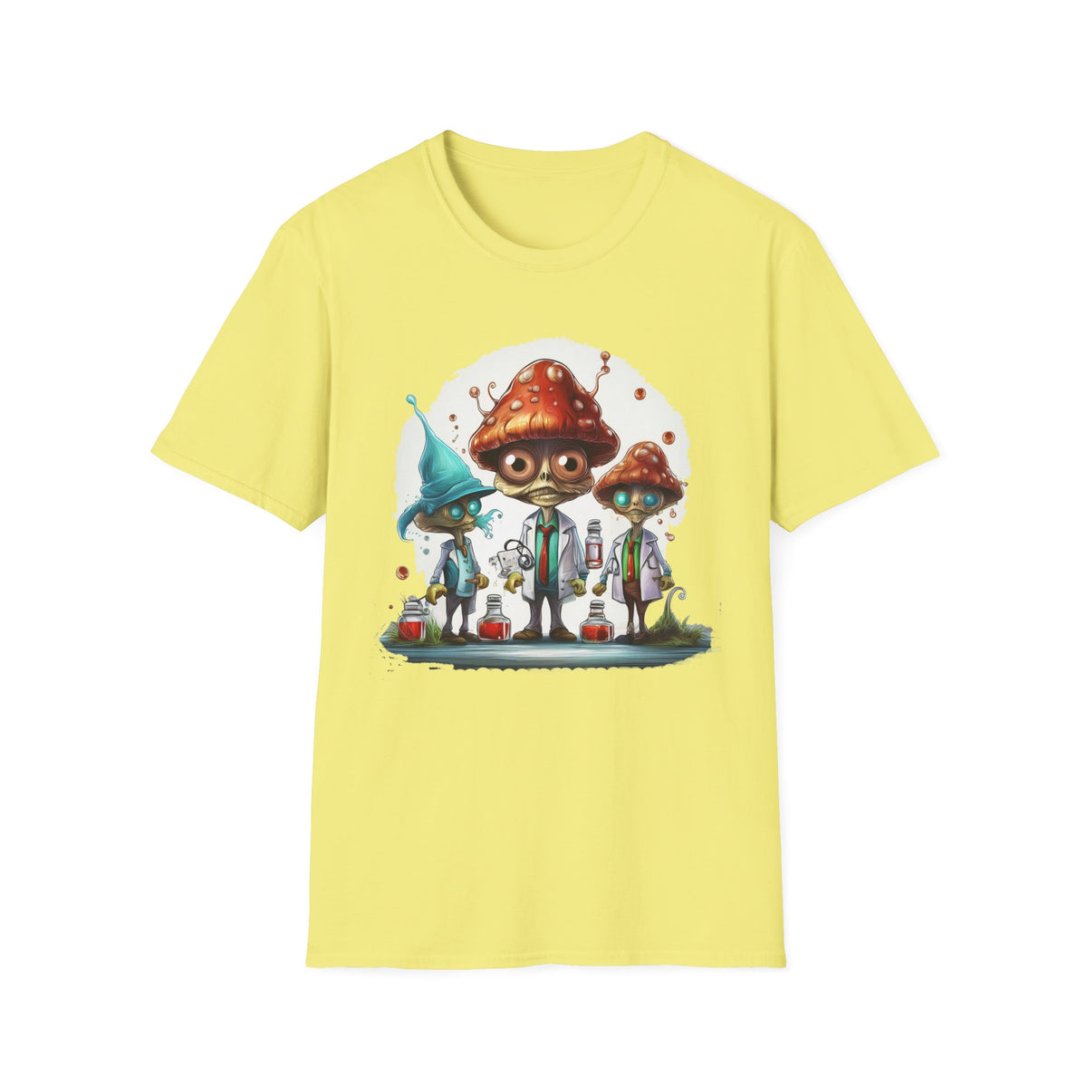 Funny Mashroom Cartoon  Graphic Tee Gildan Unisex 100 Cotton Tee Shirt c18