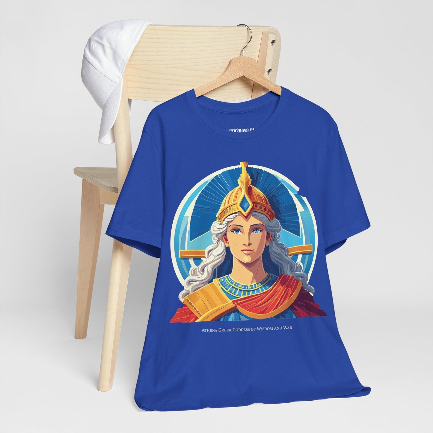 Athena Goddess Graphic Cotton T Shirt Unisex Tee by Retro2Nova Original Art Vintage Inspired