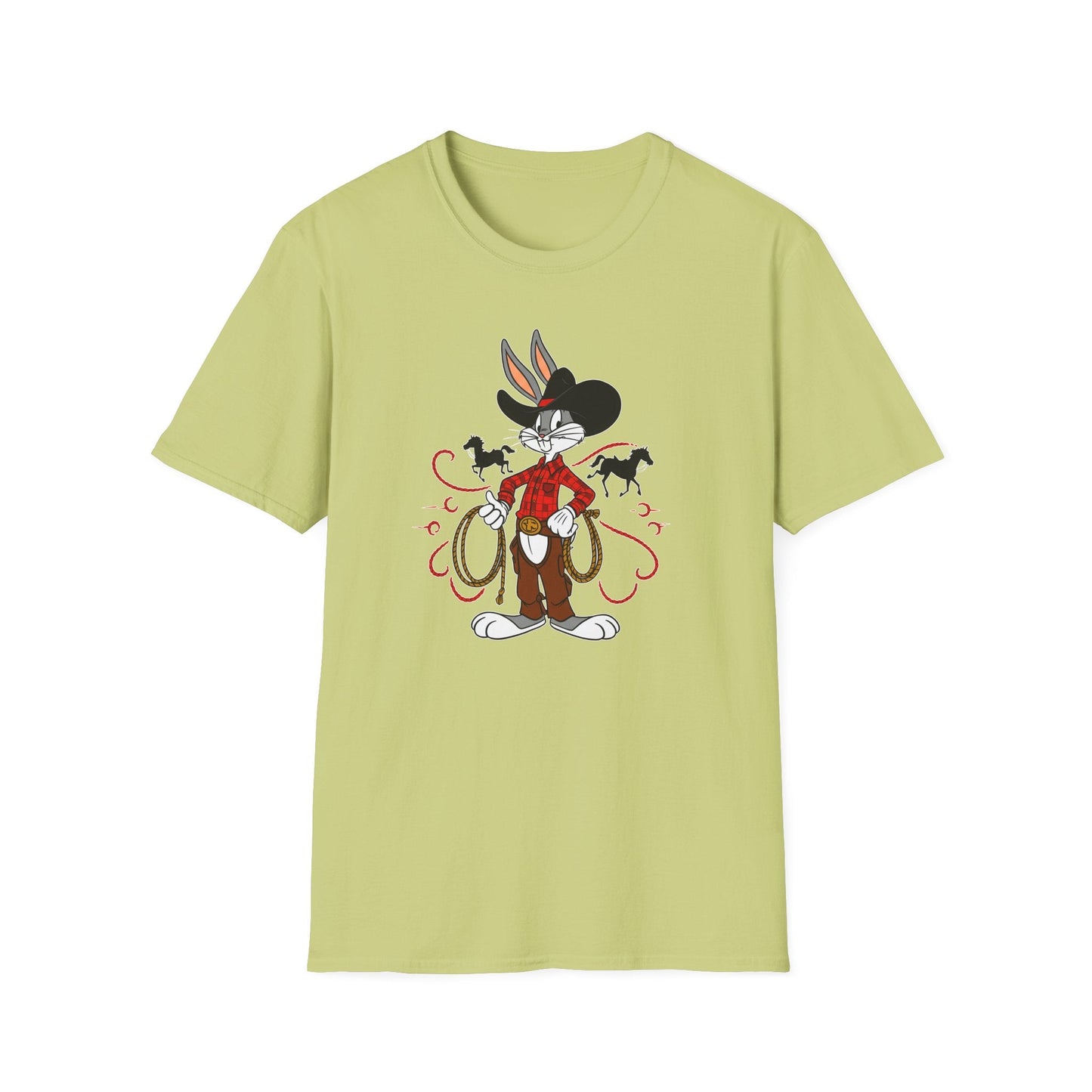 Bugs Bunny Unisex T Shirt Cartoon Design Graphic Tee Gildan Softstyle 64000 Artwork