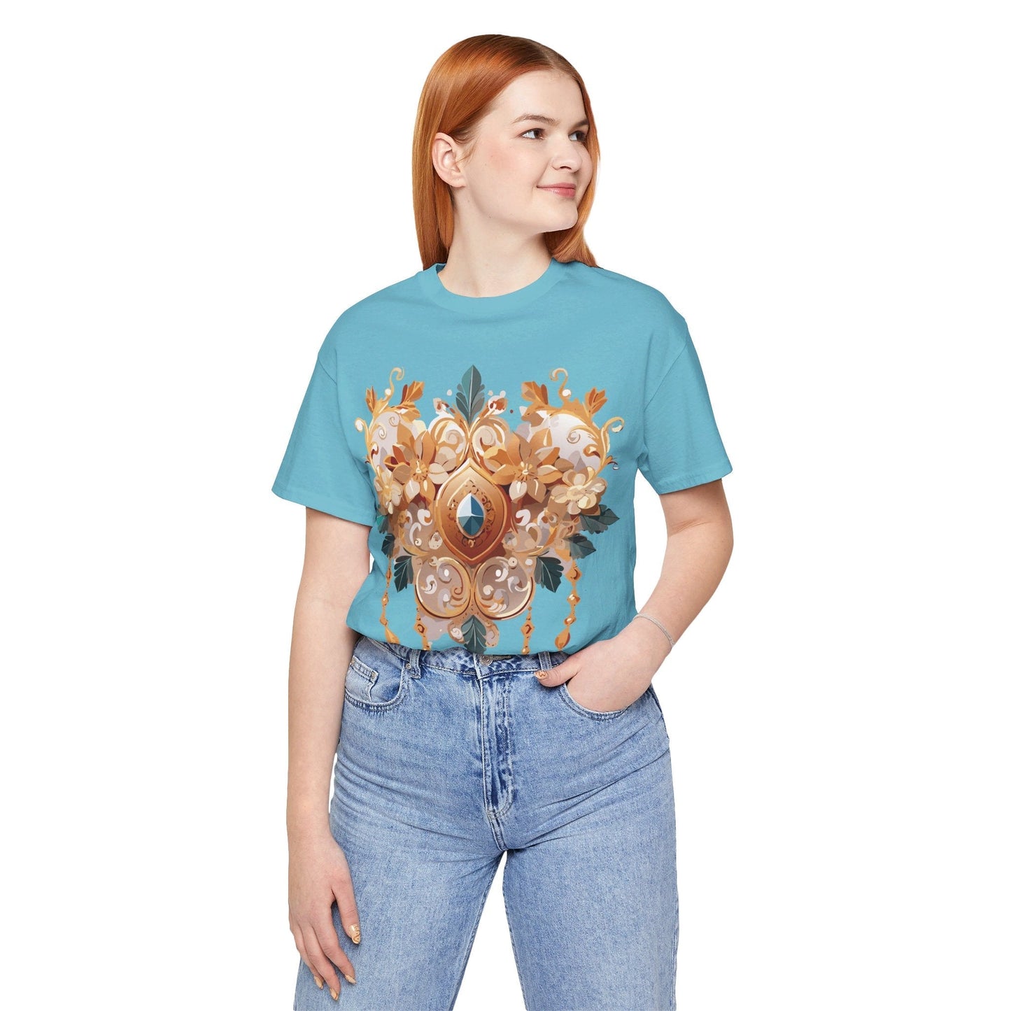 Jewelry Graphic Unisex 100 Cotton Vintage Treasure Art T-Shirt 34