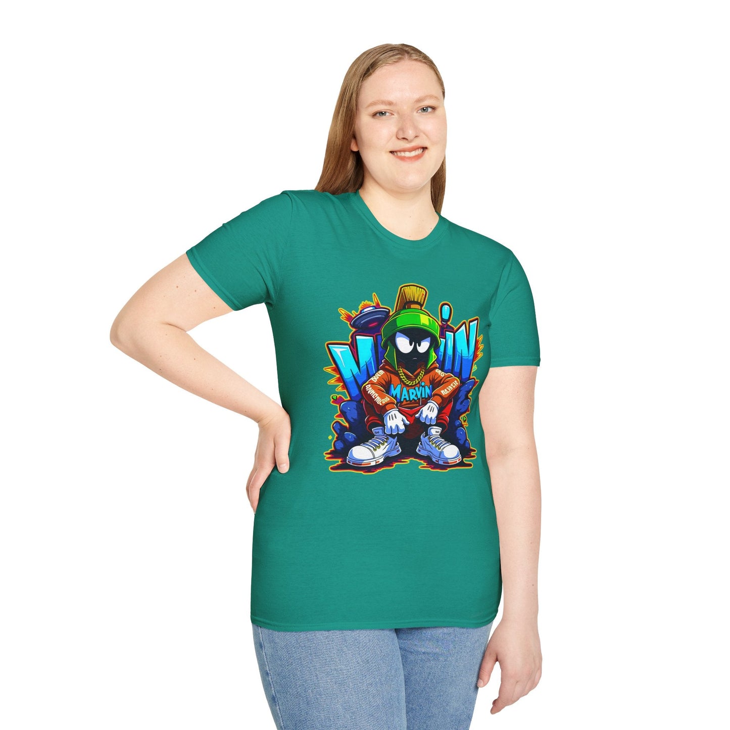 Unisex Cartoon T Shirt With Funny Animals Animation Graphic Gildan Softstyle 64000