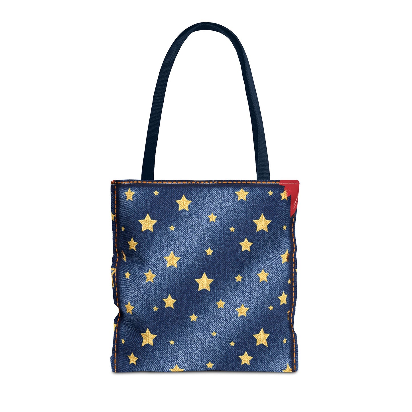 Denim Fabric Imitation Print Unisex Canvas Bag Poly Spun 3 Sizes Tote Bag 181-6