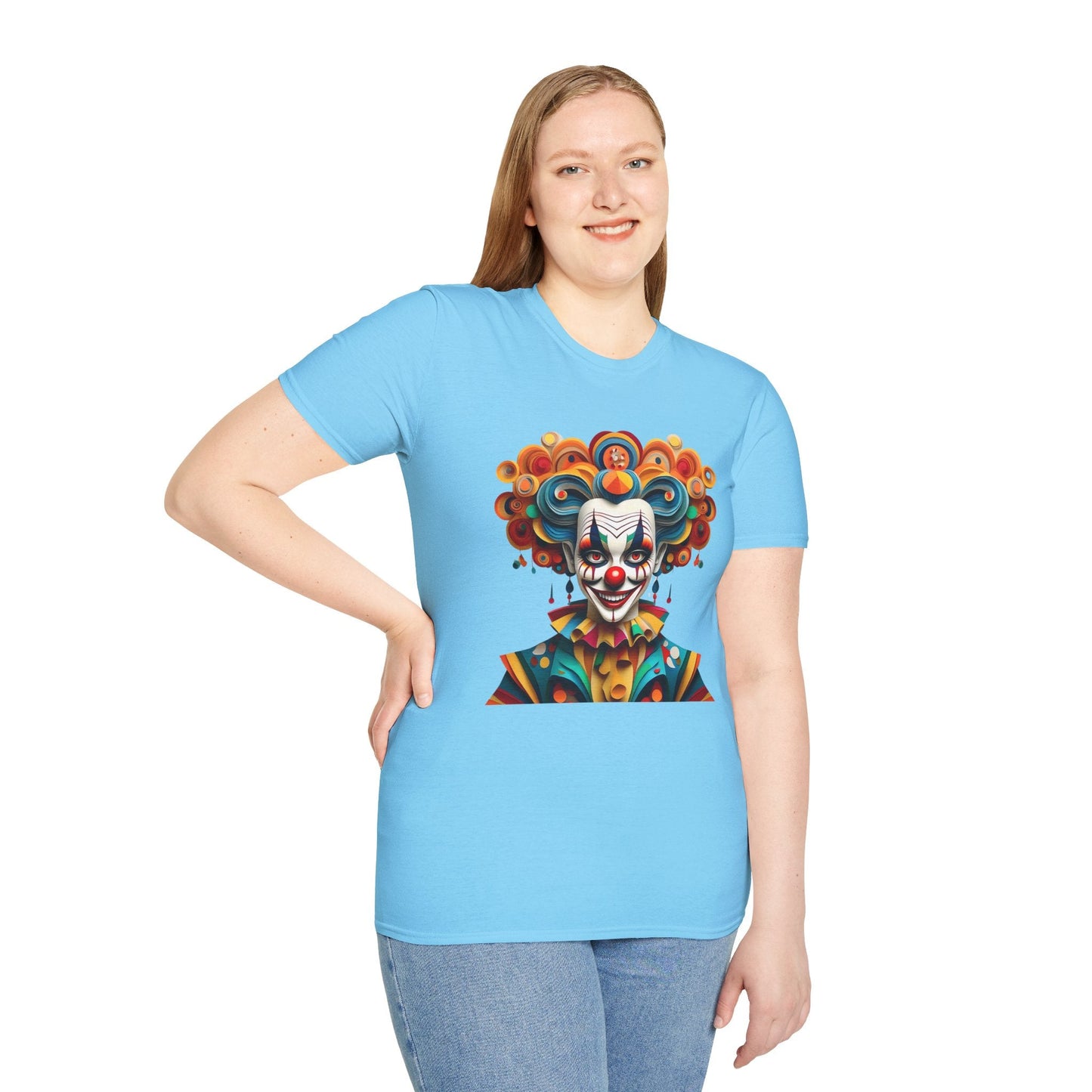 Unisex Clown T Shirt Funny Man Circus Shirt Softstyle Gildan 64000 Short Sleeve Tee