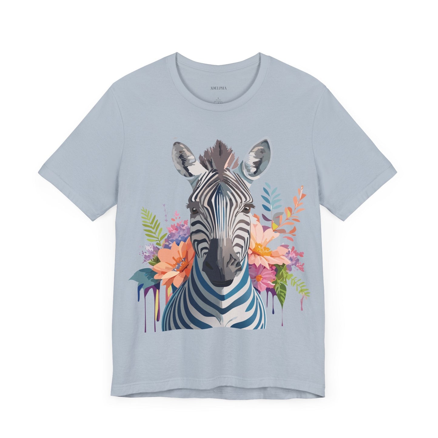 Zebra Graphic Unisex 100 Cotton Vintage Animal Art T-Shirt 1
