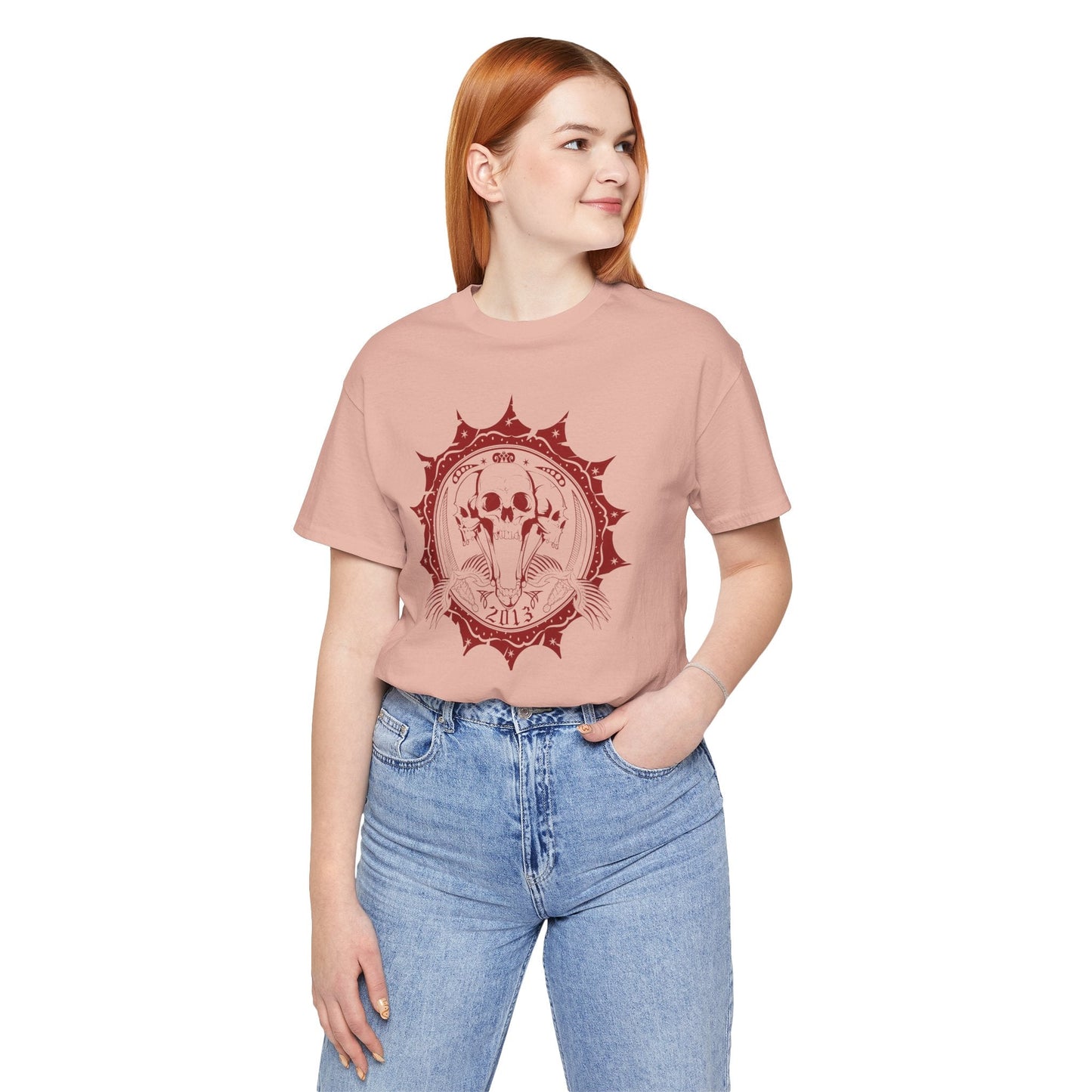 Skull Elephant Mandala Tee Boho Skull Graphic Shirt Art-51