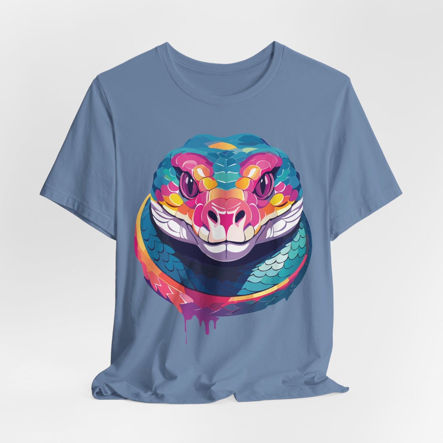 Unisex Animal Tee Shirt With Art Design, Wild Animals Short Sleeve Graphic Tee For Everyday Wear