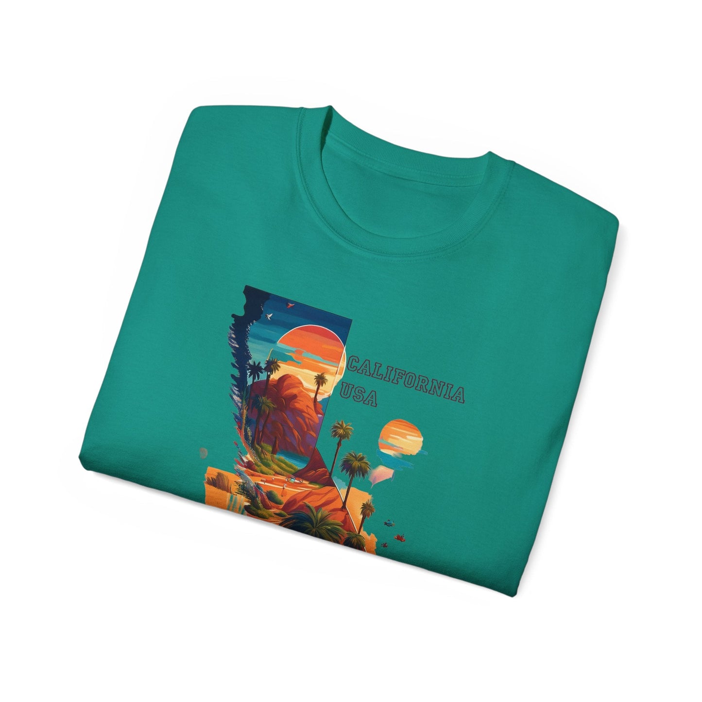 California Graphic Unisex Cotton T‑Shirt 2