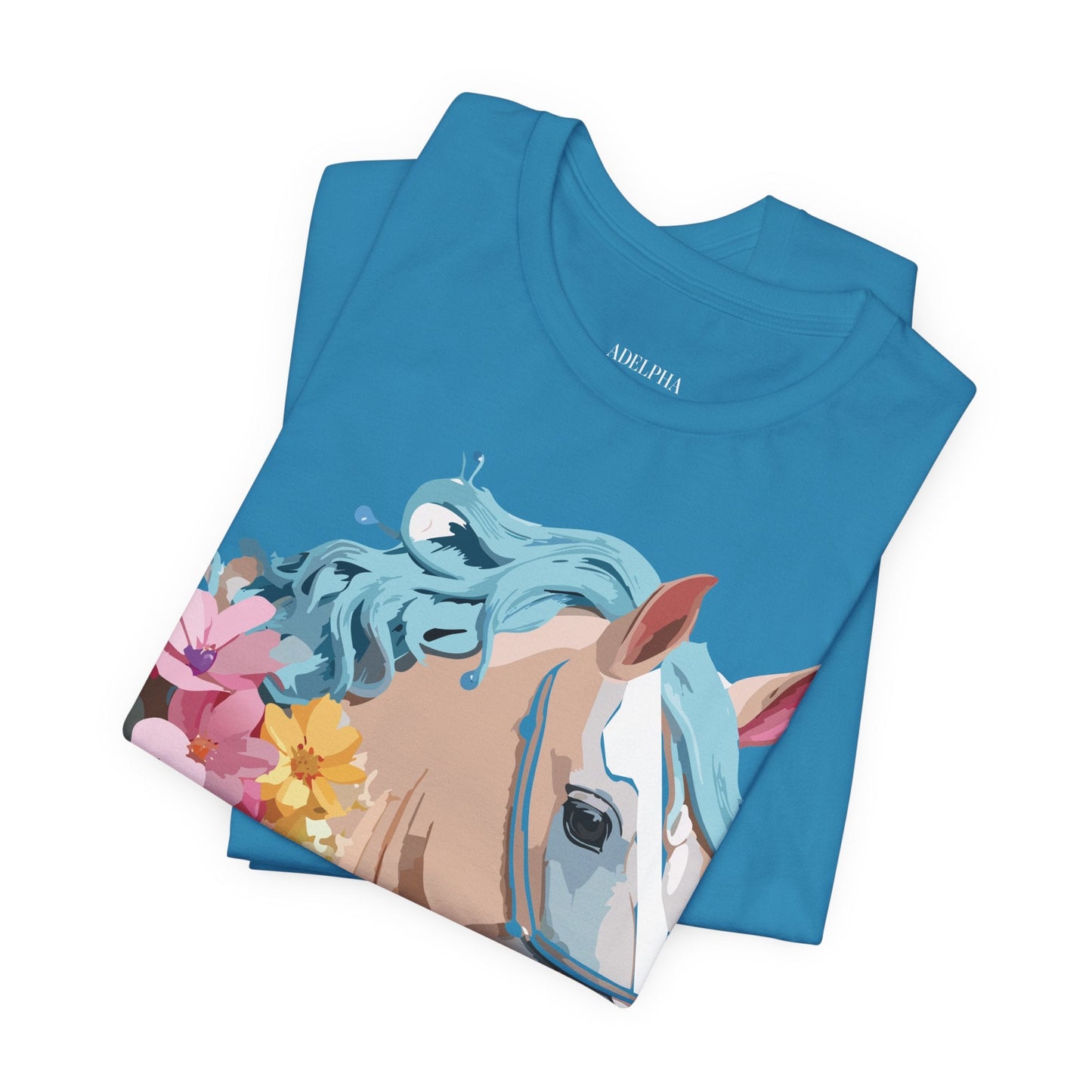 Unisex Horse Graphic Tee From Adelpha Vintage Inspired Art Shirt Short Sleeve Jersey