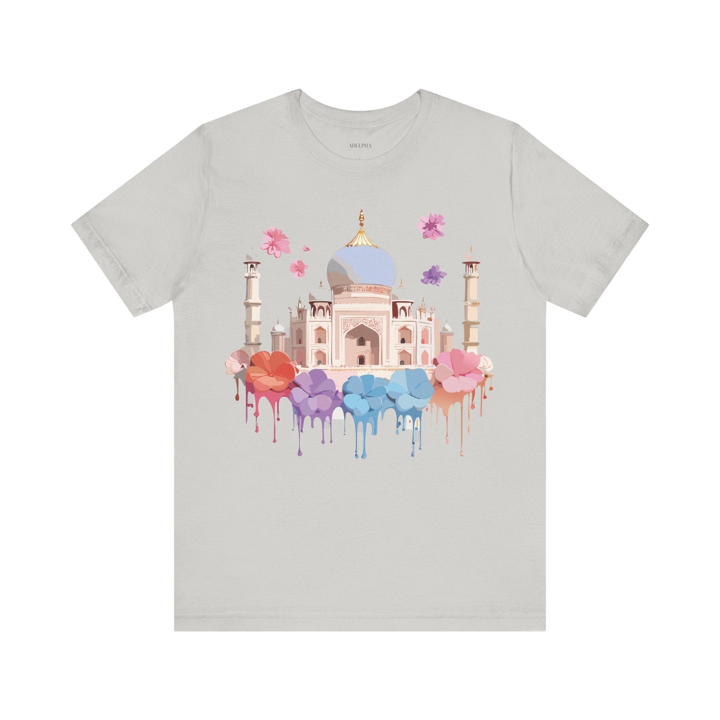Taj Mahal Graphic Tee Unisex Short Sleeve Shirt By Adelpha With Vintage Inspired Artwork