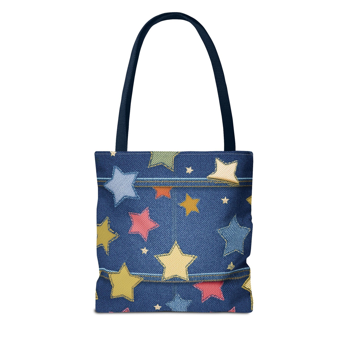 Denim Fabric Imitation Print Unisex Canvas Bag Poly Spun 3 Sizes Tote Bag 181-5
