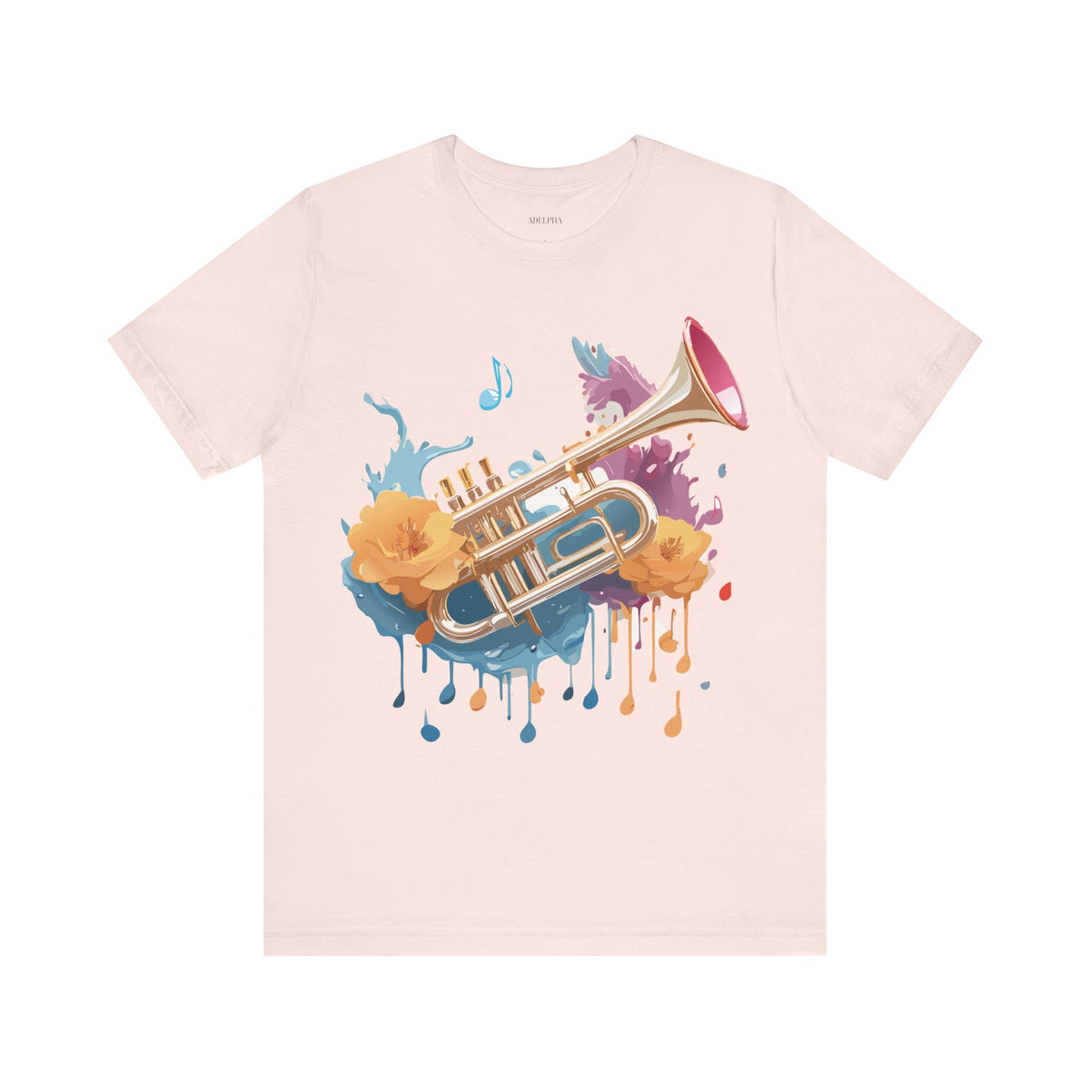 Music Graphic Unisex Cotton Bella+Canvas Tee with Art Design m153