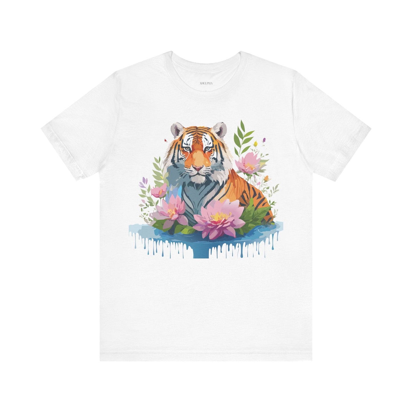 Tiger Graphic Tee Unisex Shirt By Adelpha Vintage Inspired Artwork Short Sleeve