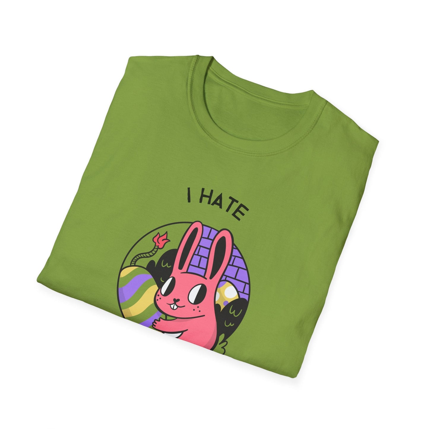 Funny Easter T Shirt Unisex Gildan Softstyle 64000 Easter Design Tee With Signature Print