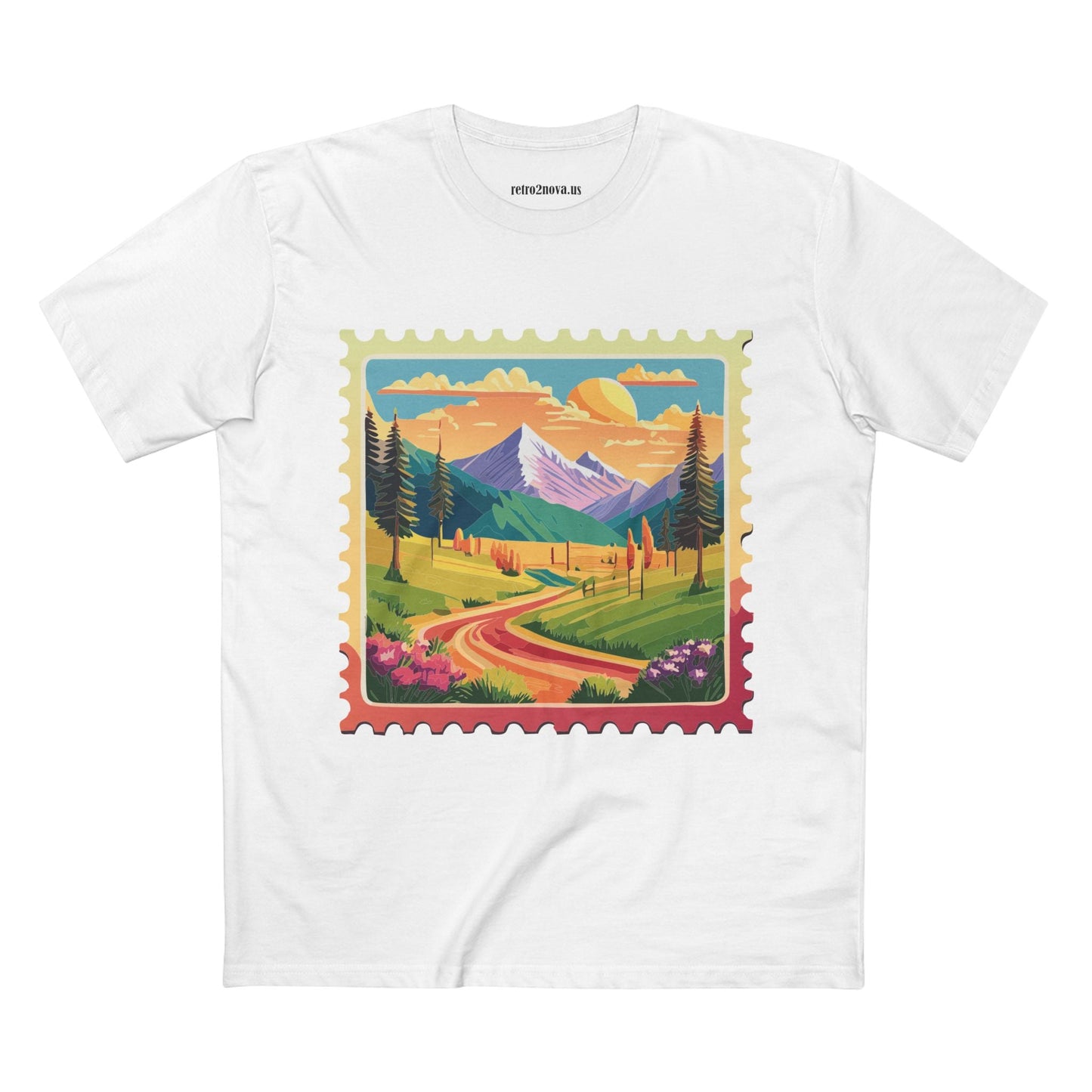 Stamp Shirt Postage Stamp Tee Unisex Premium Cotton With Original Art Design Retro2Nova