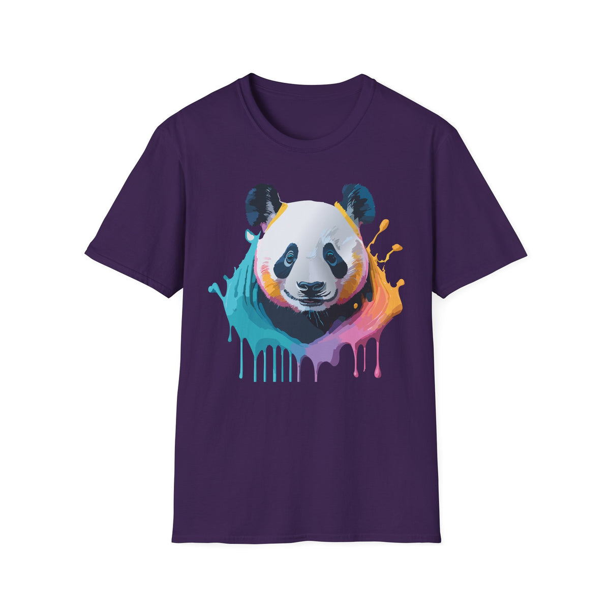Colorful Watercolor Panda T-Shirt | Splash Art Panda Tee