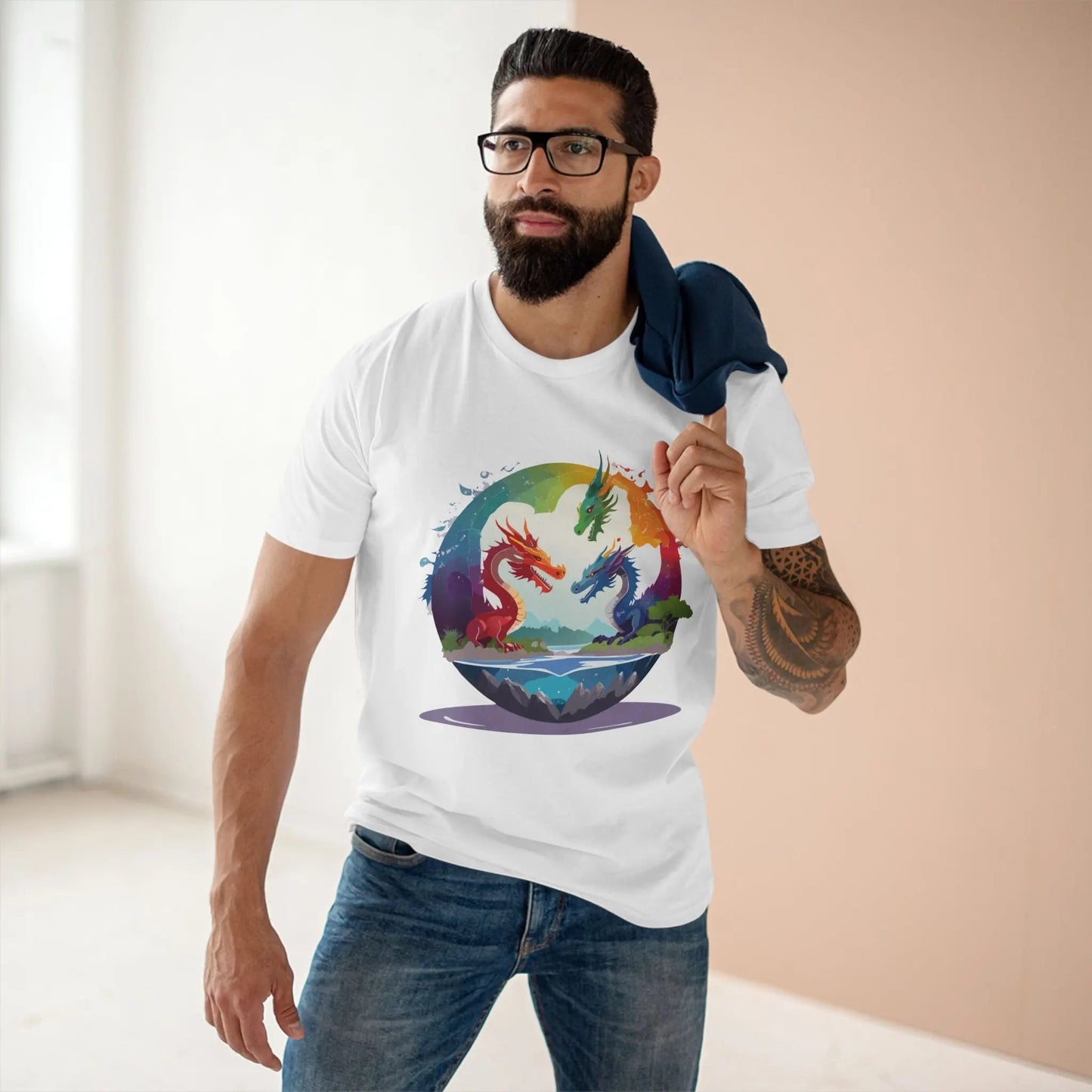 Dragon Graphic Unisex 100 Cotton Staple Tee 21