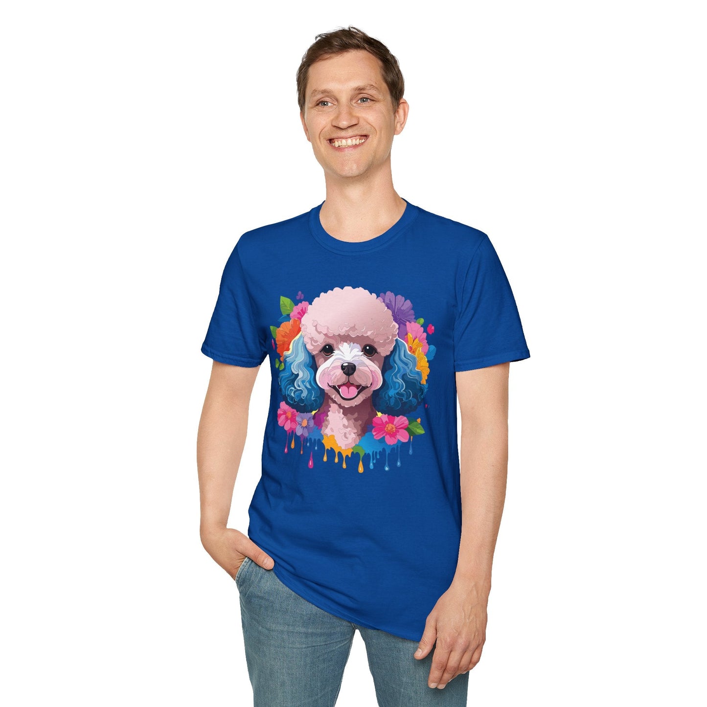 Unisex Dog Shirt Softstyle Tee 100 Percent Cotton Animal Print