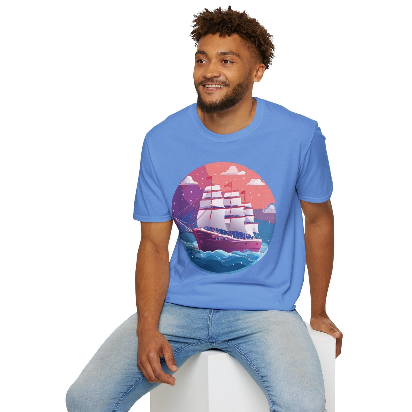 Unisex Gildan Softstyle 64000 T Shirt Ship Frigate Vessel Tee For Maritime Enthusiasts