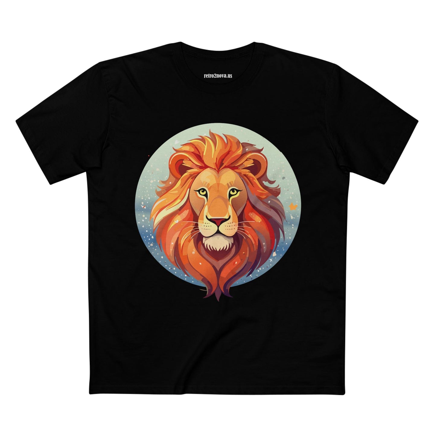Lion Art Shirt Unisex Premium Cotton Tee With Original Art Design From Retro2Nova Art Collection Worldwide
