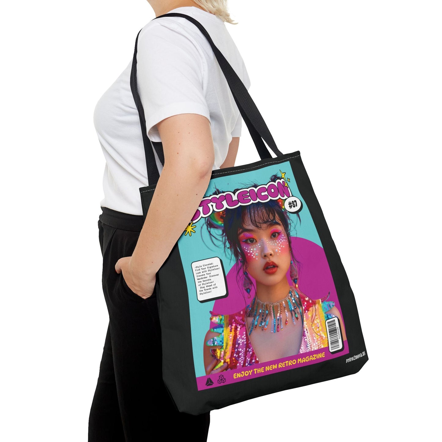 Magazine Cover Canvas Tote Bag By Retro2Nova Stylish Durable Everyday Carry Free Shipping
