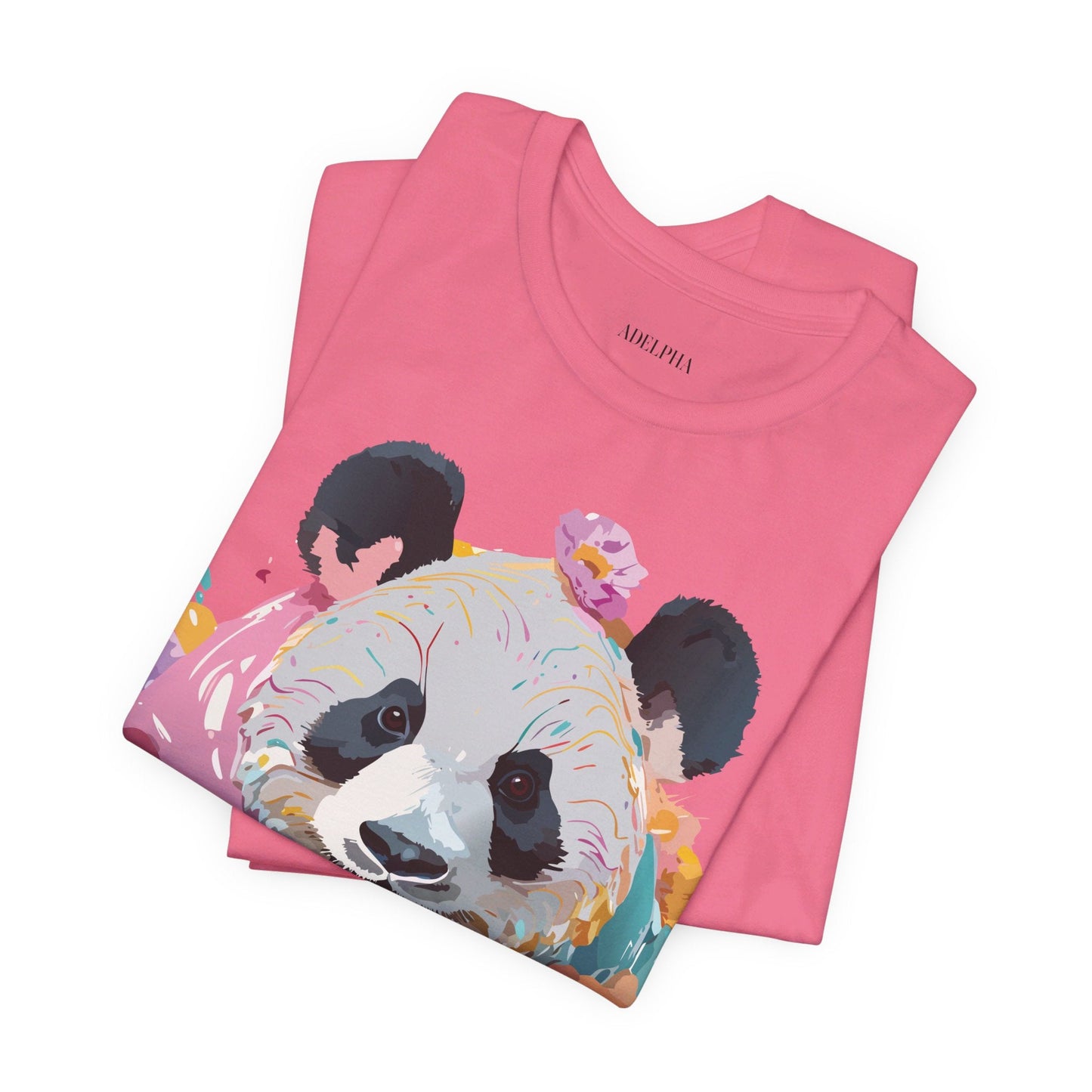 Panda Premium Graphic Tee Unisex Jersey Short Sleeve By Adelpha Vintage Inspired Artwork