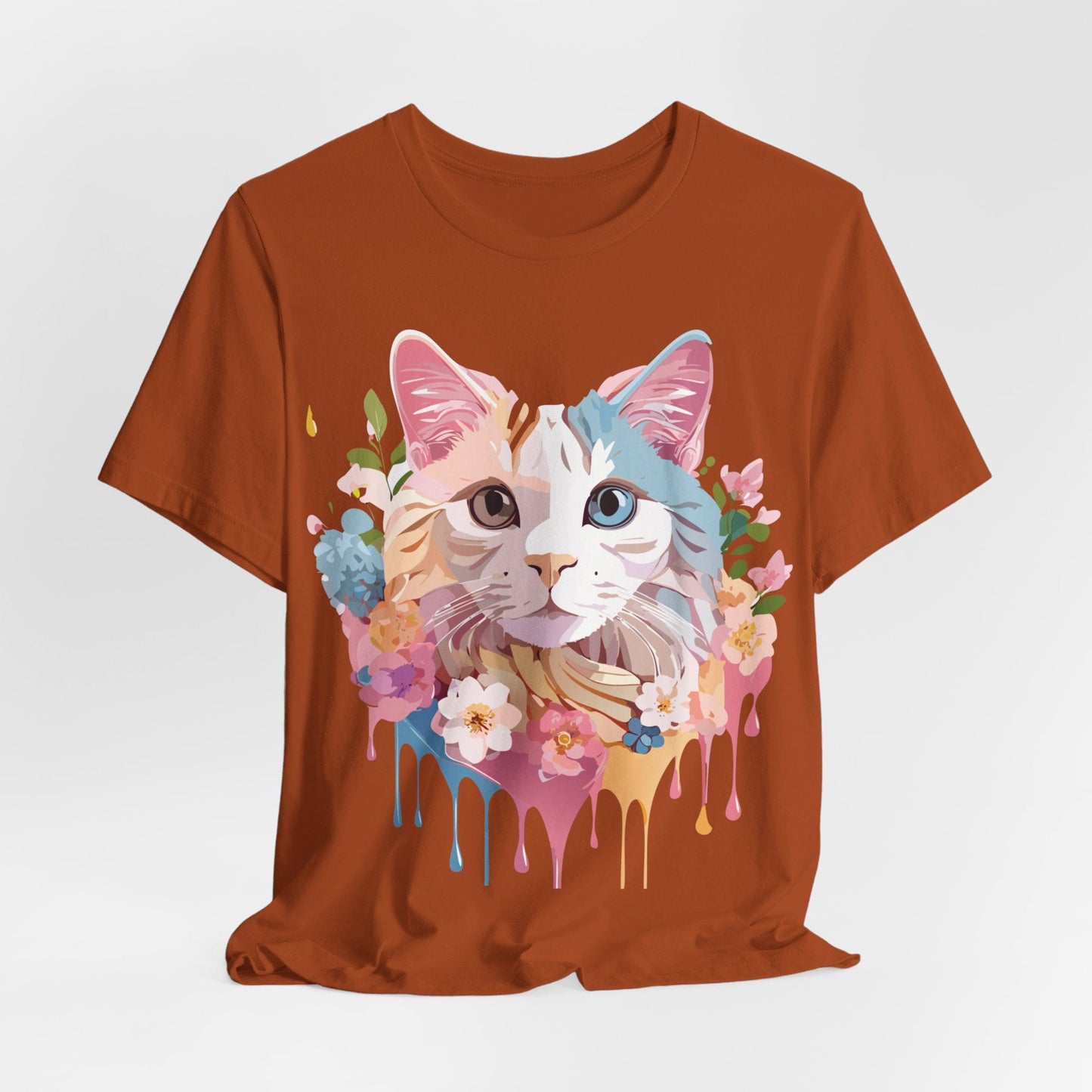 Cat Graphic Tee Unisex Short Sleeve Shirt Featuring Vintage Adelpha Artwork