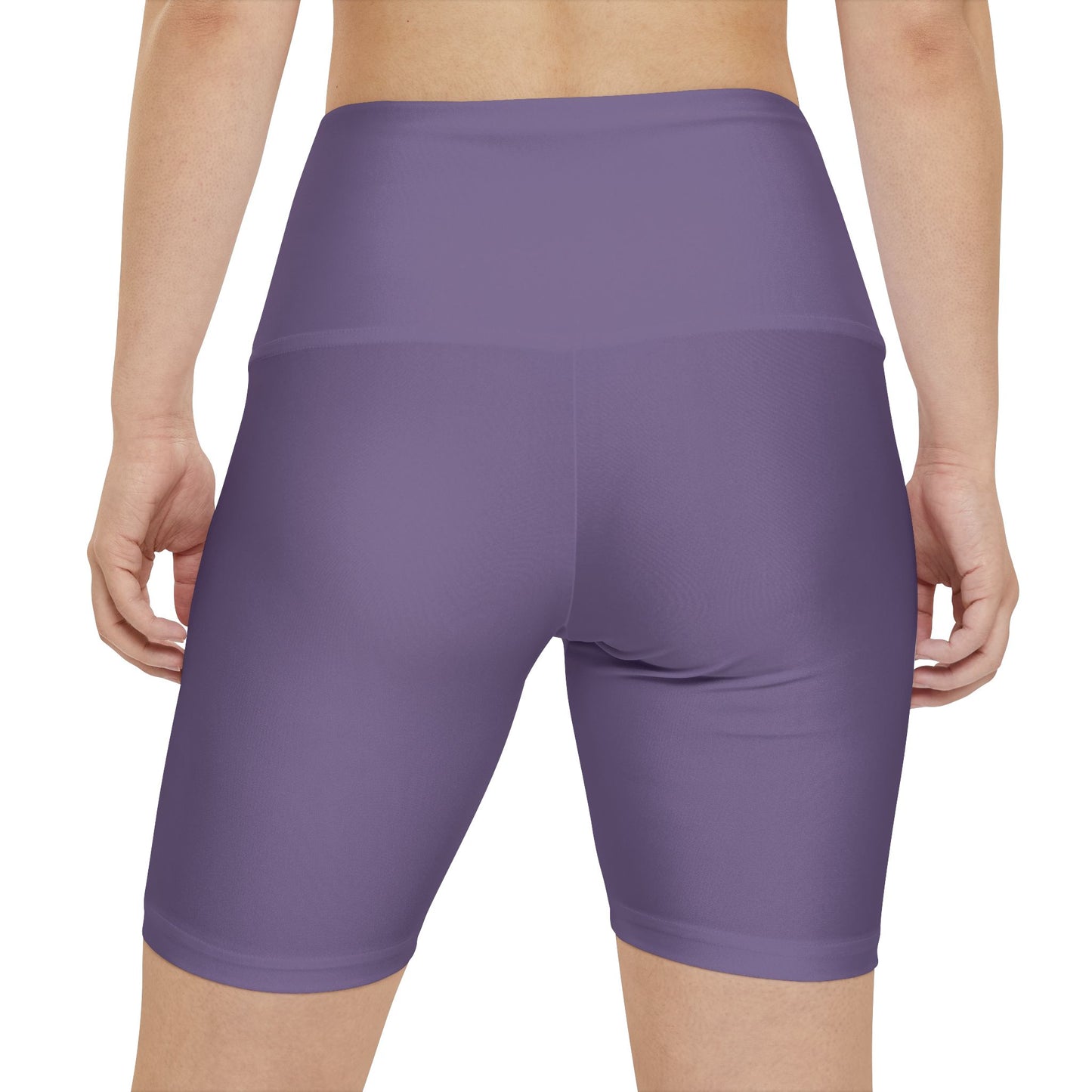 Dirty Purple Women's Lavender Workout Shorts — High-Waist Athletic Biker Shorts