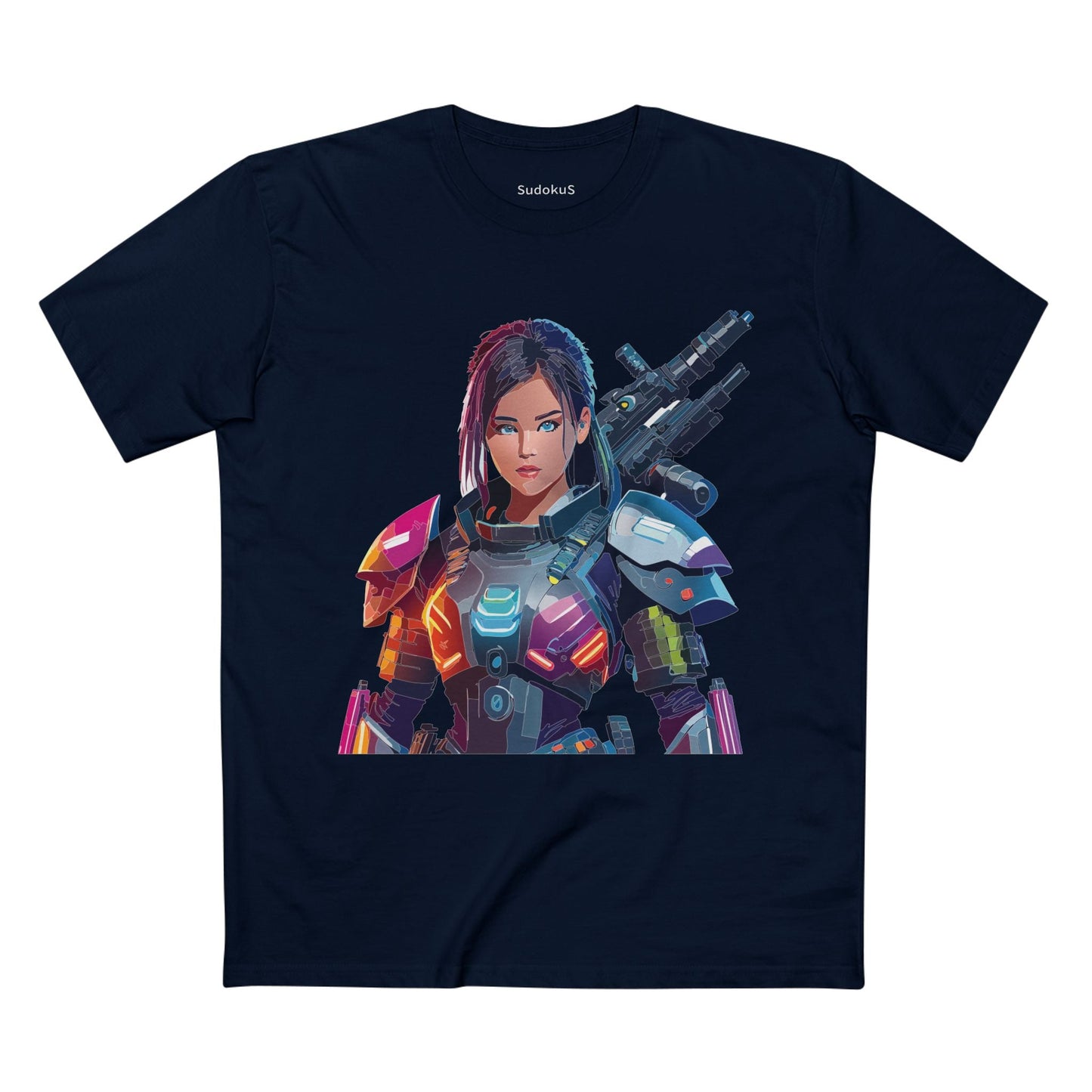Army-woman Graphic Unisex 100 Cotton Staple Tee 2