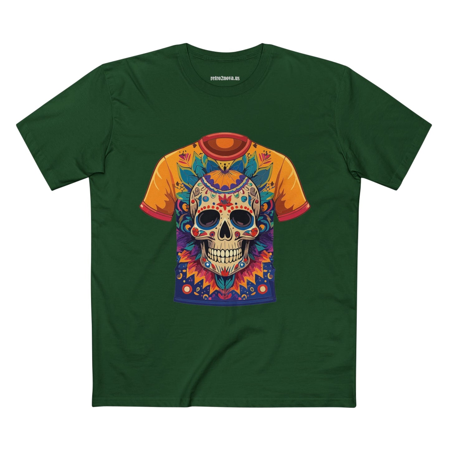 Skull Shirt Skeleton Shirt Unisex Premium Cotton Original Art Design Tee Retro2Nova Collection