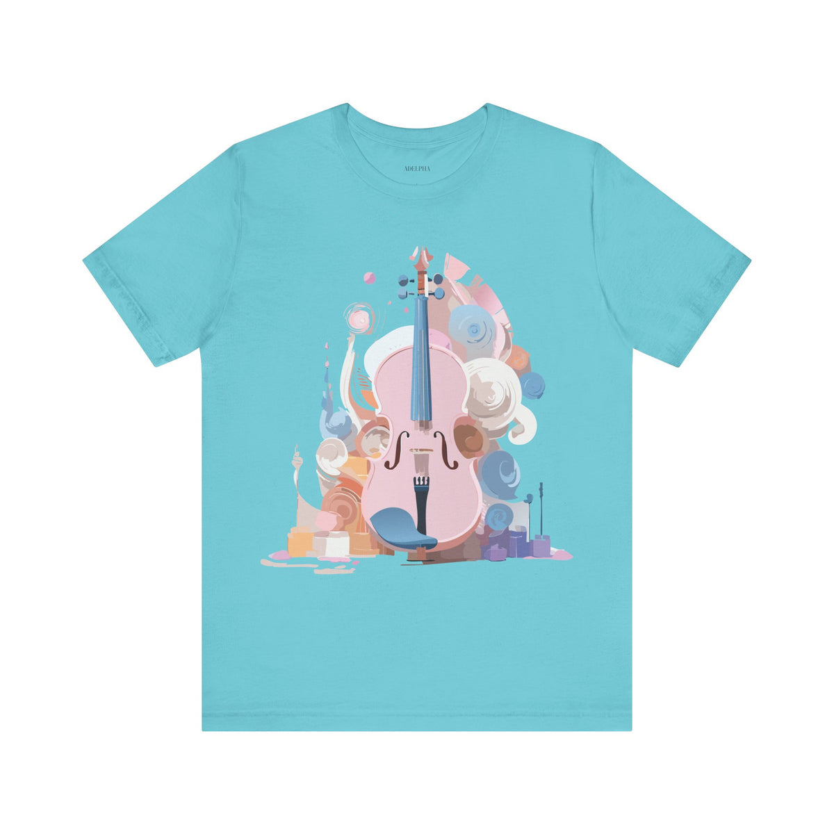 Music Graphic Unisex Cotton Bella+Canvas Tee with Art Design n190