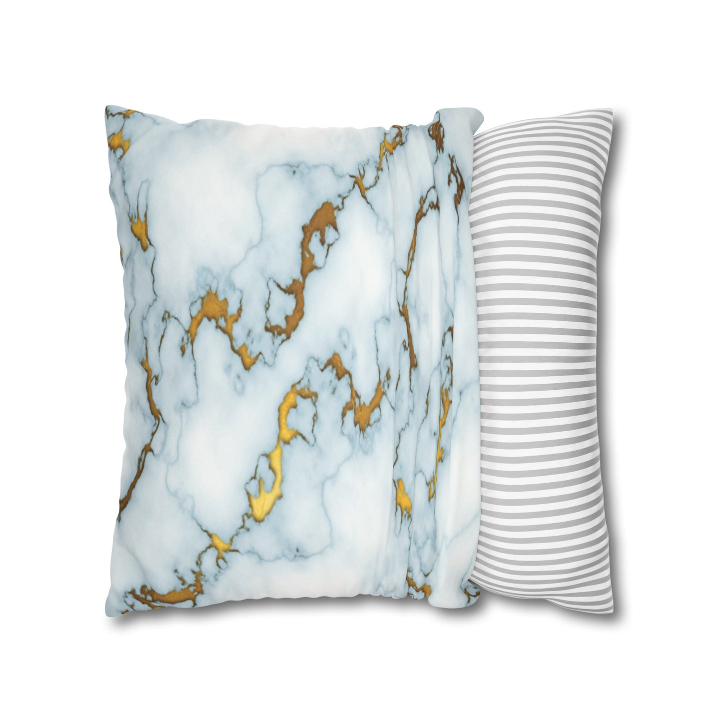 Faux Suede Pillowcase with Abstract print