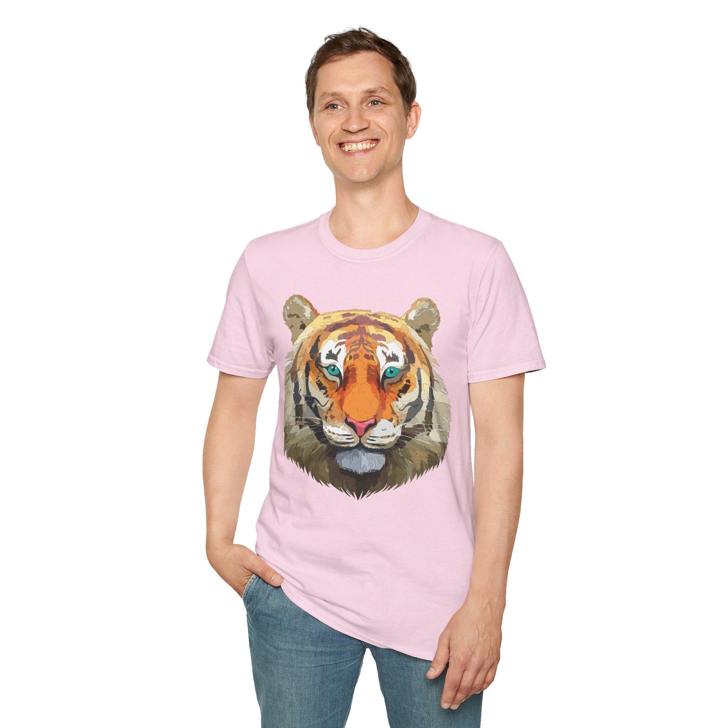 Tiger Shirt Unisex Animal Tee Gildan Softstyle 64000 Cotton Tee
