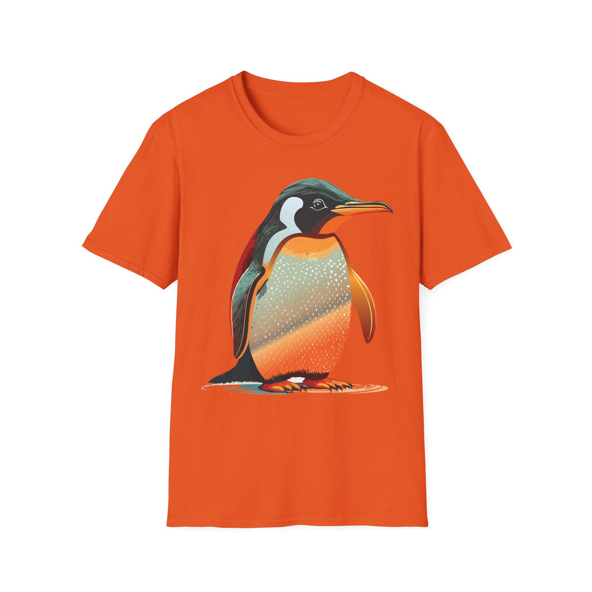 Colorful Penguin Illustration T-Shirt | Vibrant Penguin Artwork