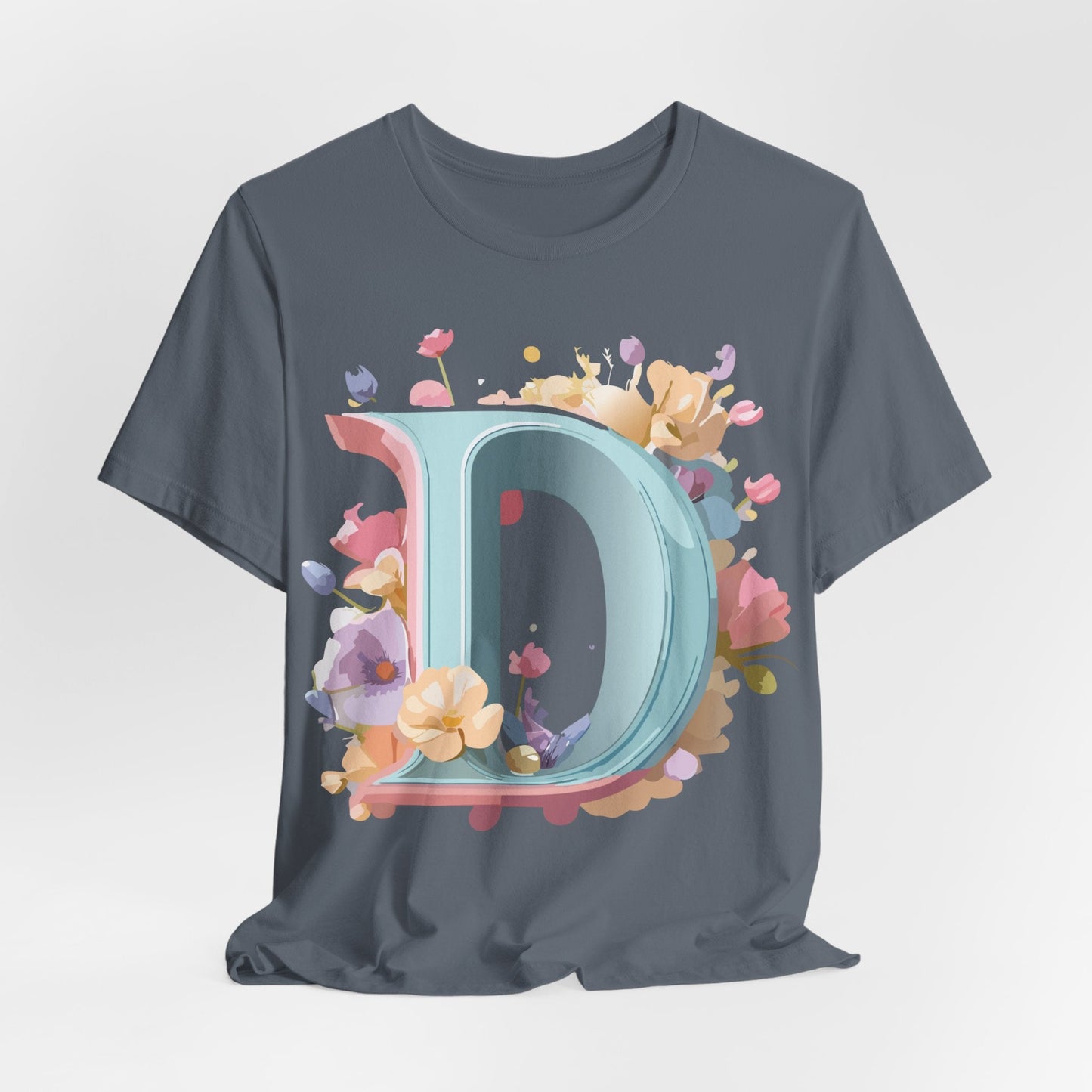 Letter D Graphic Tee Unisex Jersey Short Sleeve By Adelpha Vintage Inspired Artwork