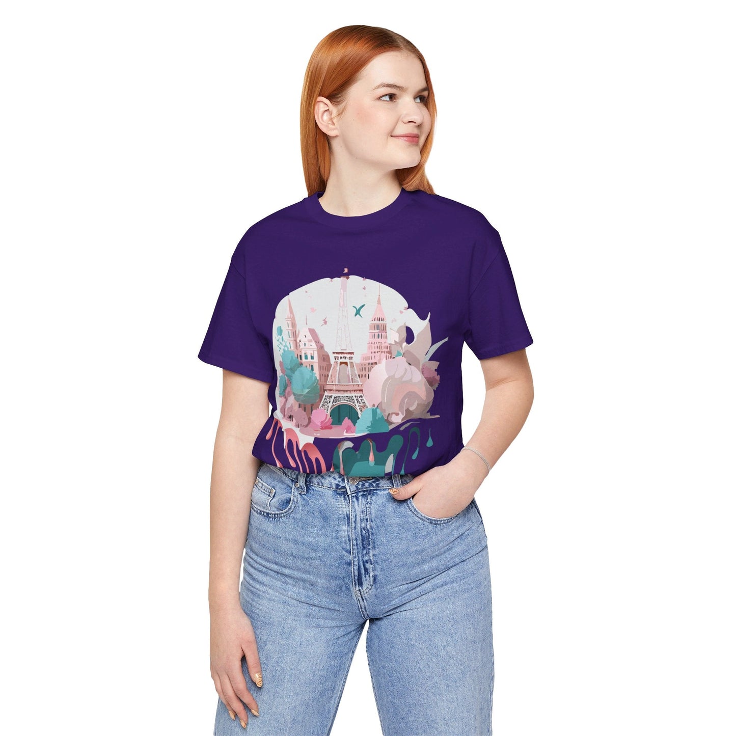 Paris Tourist Shirt Graphic Tee Unisex Jersey Short Sleeve Adelpha Vintage Art Design