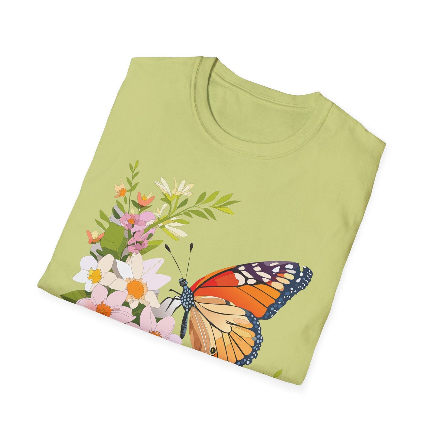 Monarch Butterfly T Shirt Unisex Softstyle Gildan 64000 100 Percent Cotton Tee Breathable