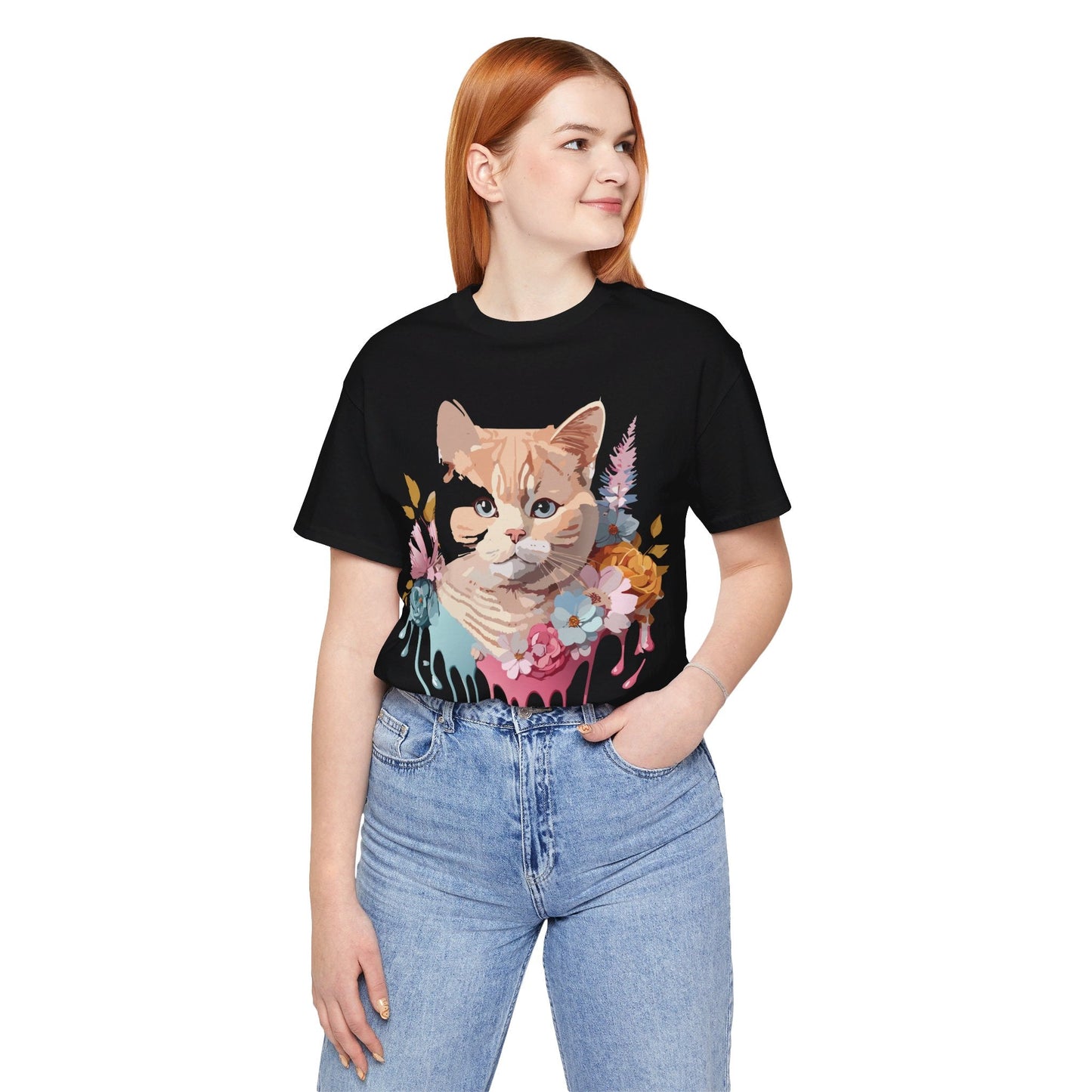 Adelpha Cat Graphic T Shirt Unisex Short Sleeve Art Design Tee Vintage Inspired