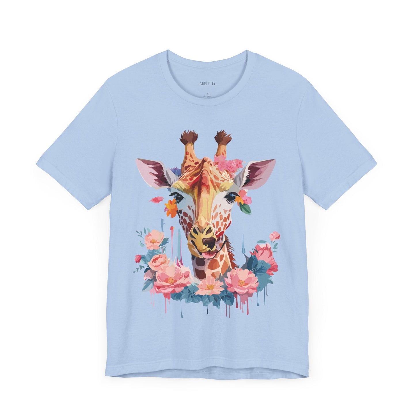 Giraffe Graphic Unisex 100 Cotton Vintage Animal Art T-Shirt 2
