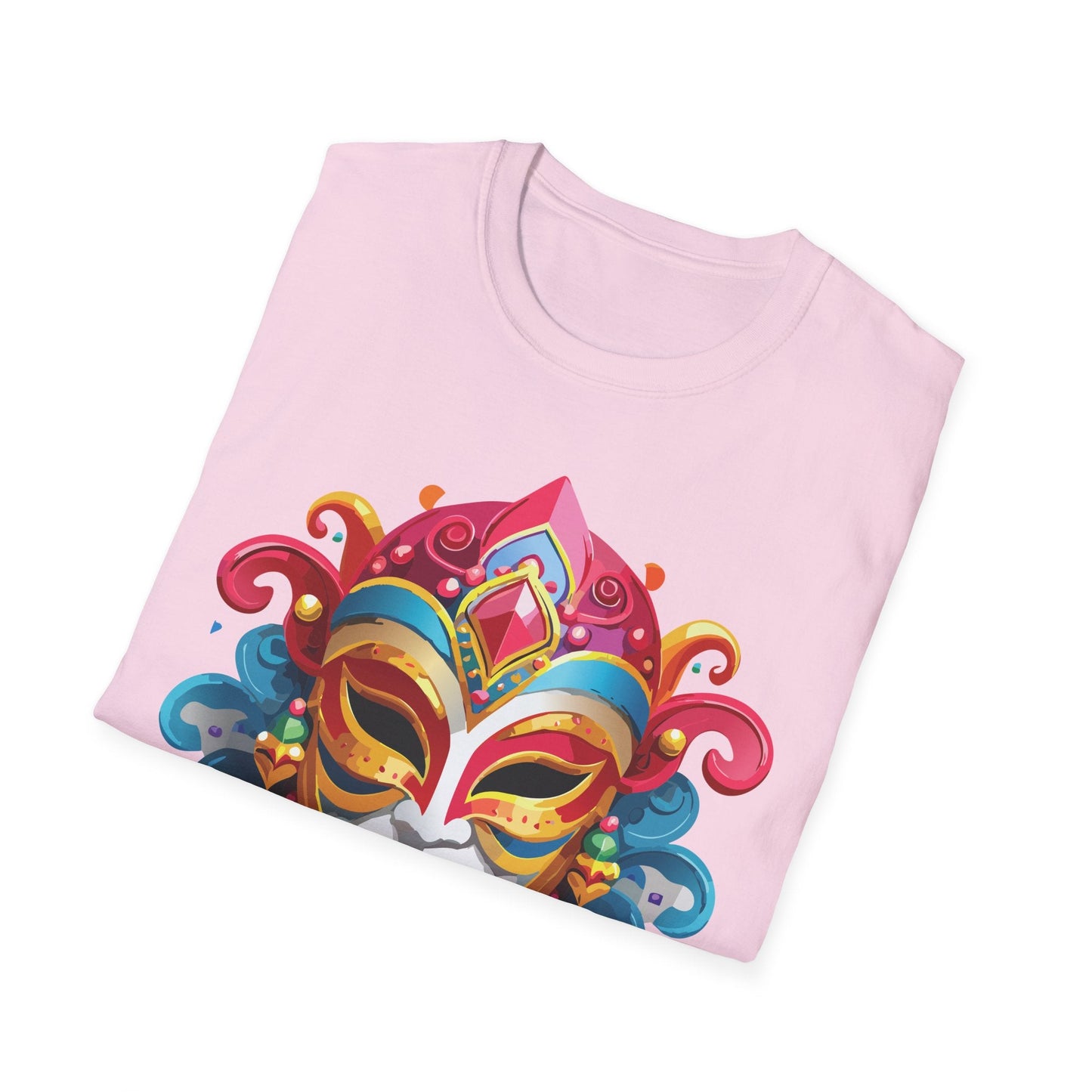 Mask Tee Shirt Unisex Masquerade Tees Softstyle 64000 100 Percent Cotton Lightweight Breathable