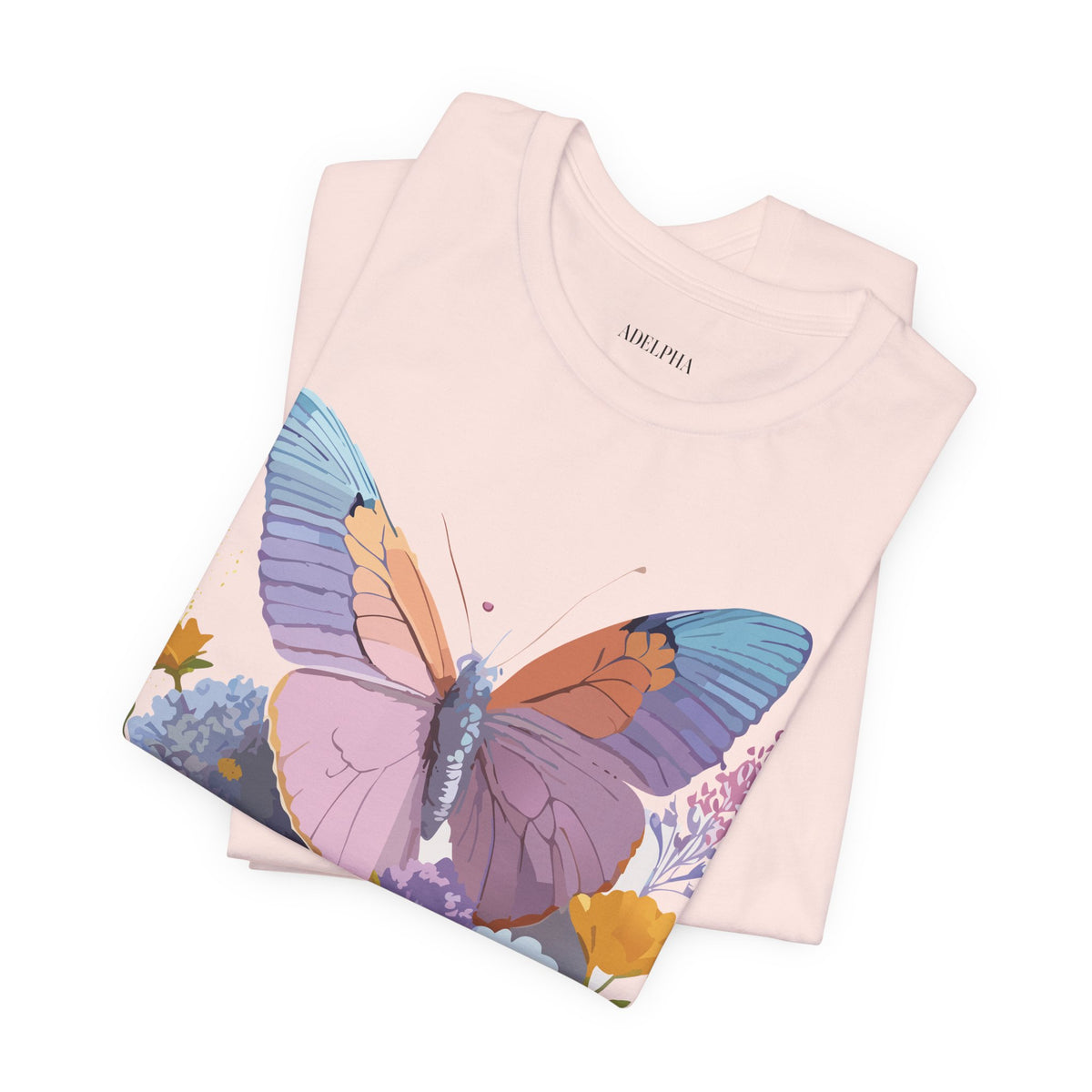 Butterfly Graphic Unisex Cotton Bella+Canvas Tee with Art Design n40
