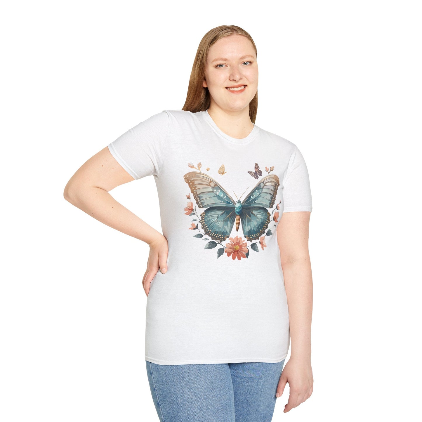 Butterfly Shirt Unisex Monarch T Shirt Gildan Softstyle 64000 Ring Spun Cotton Tee Breathable Comfort