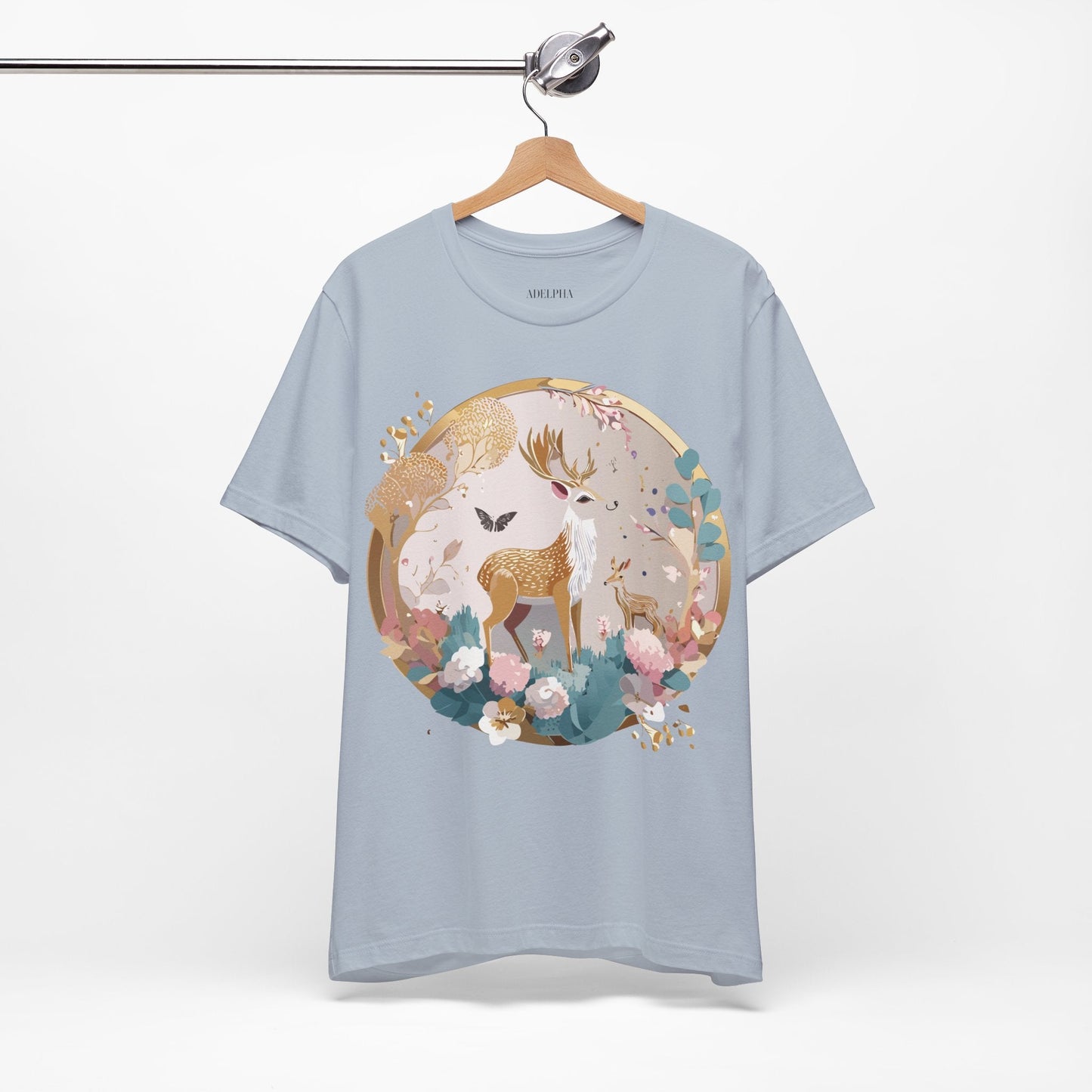 Medallion Graphic Unisex 100 Cotton Vintage Animal Medal Artwork Tee 13