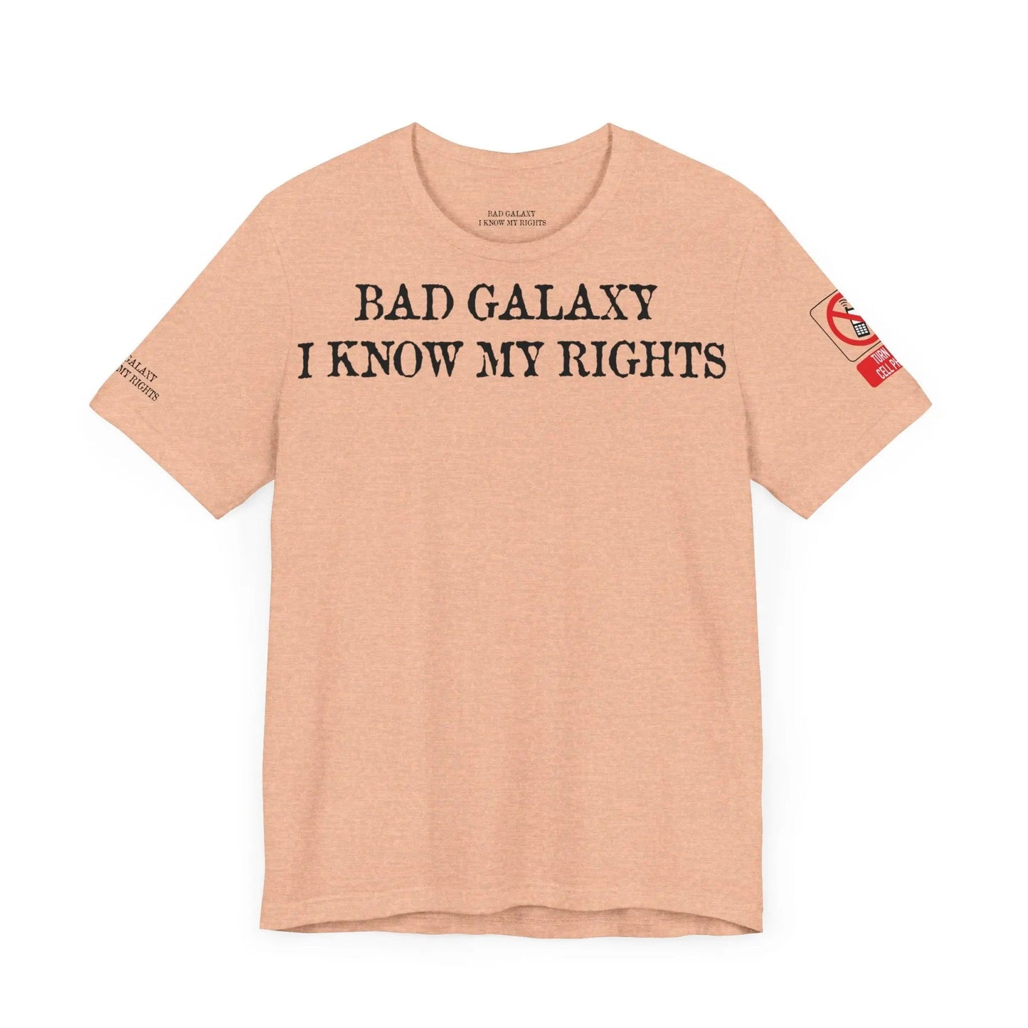 Red Stamp Tee Shirt Made In USA With 100 Percent Cotton Eco Inks From Bad Galaxy Official